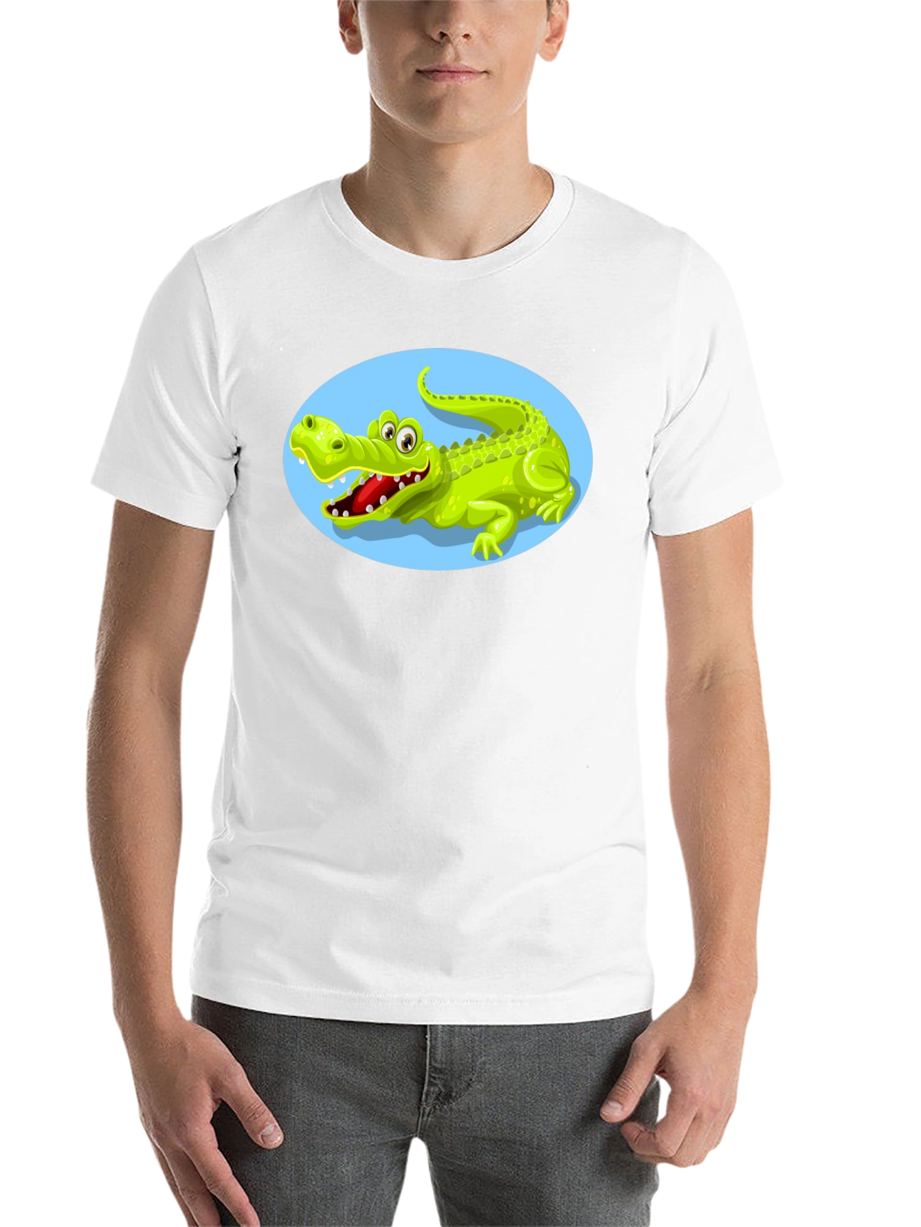 Black Cartoon Alligator Graphic Tee view 14