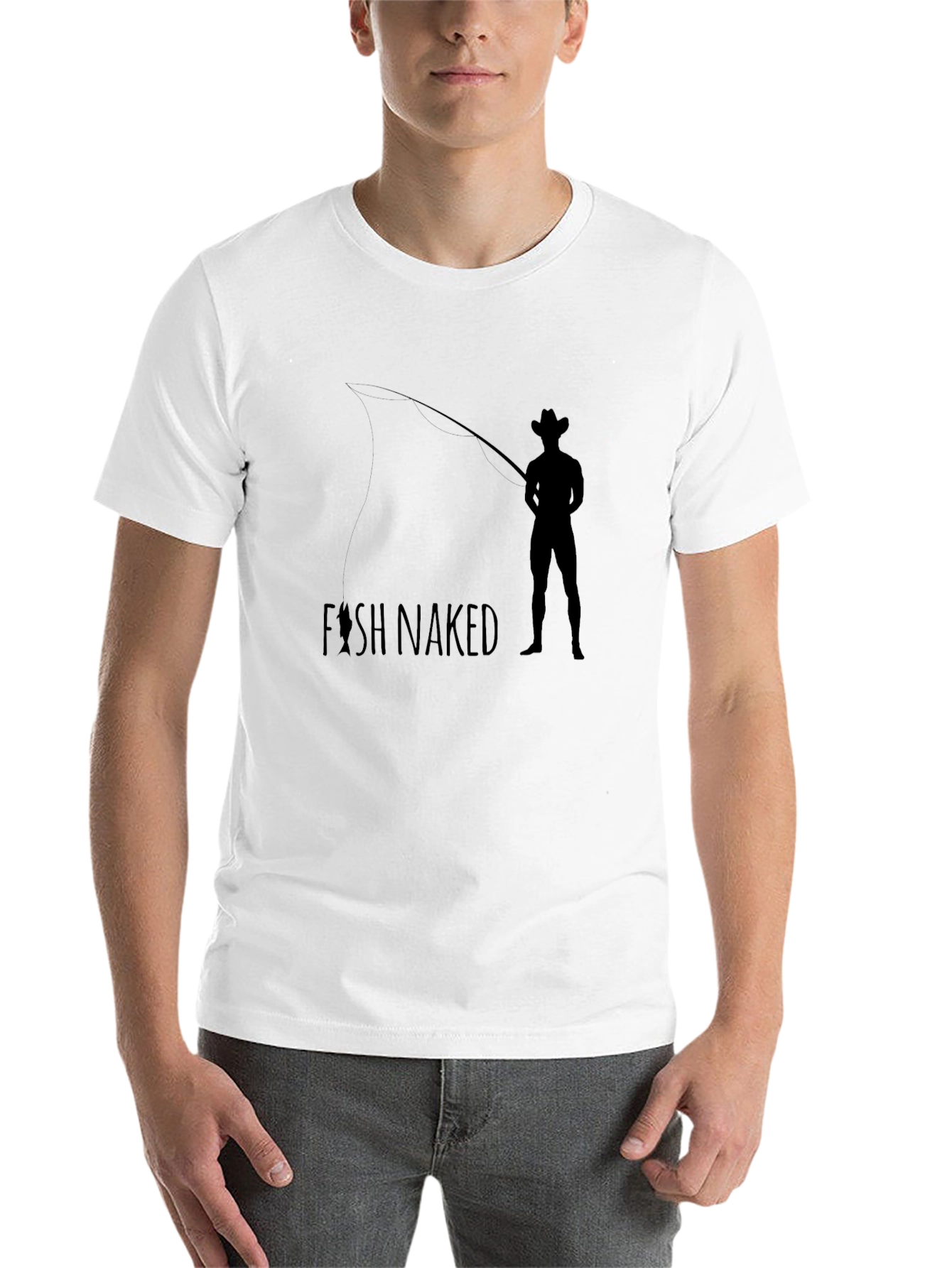 Black Fish Naked T-Shirt - Black Graphic Tee view 14