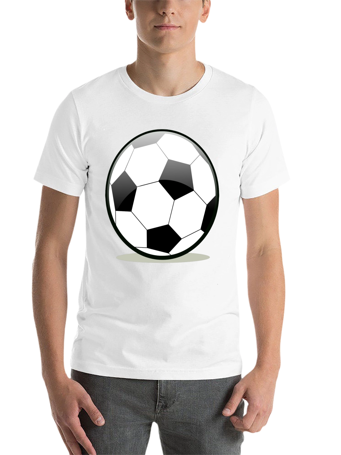 Black Soccer Ball Graphic T-Shirt - Black view 14