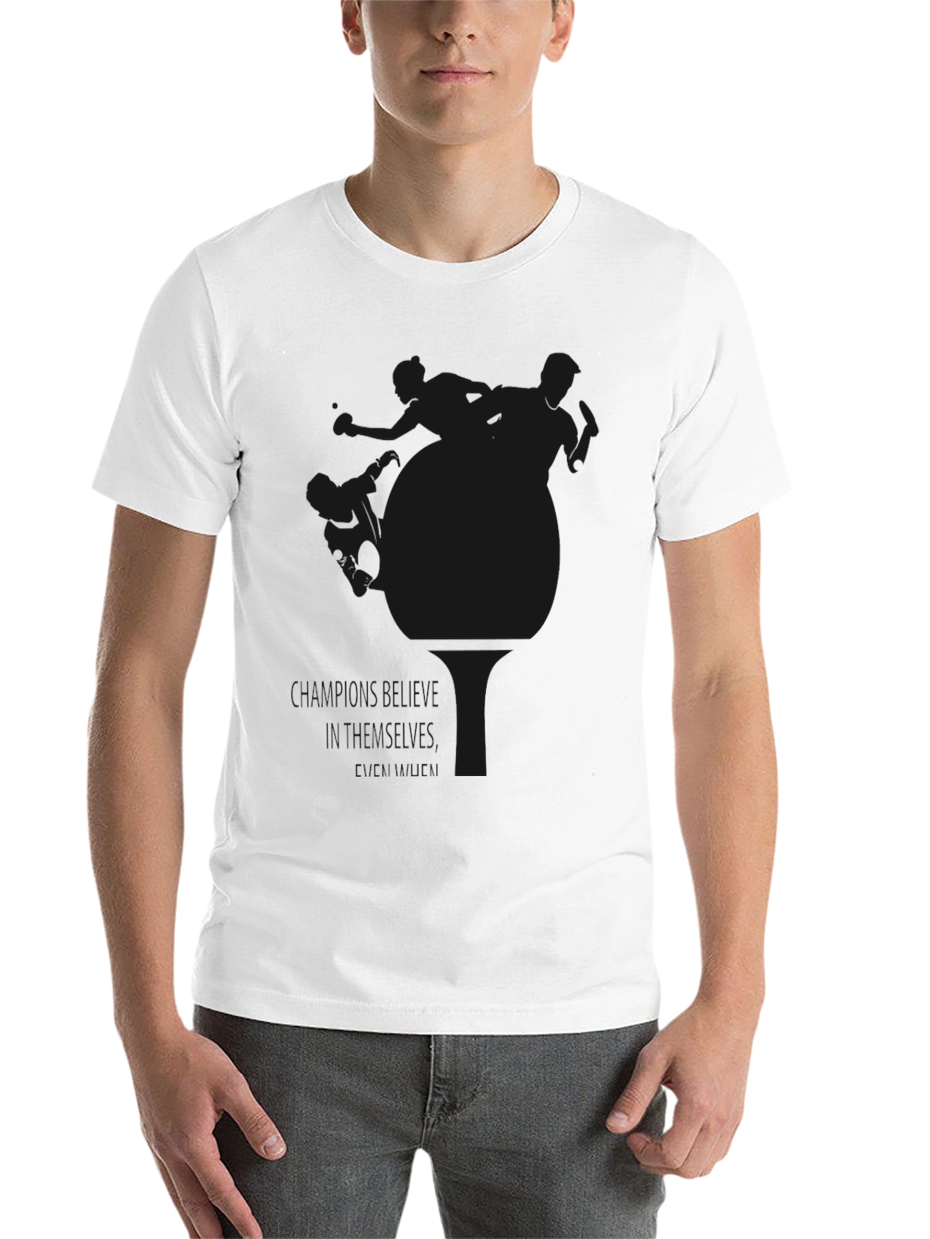 Black Men's Black Graphic Tee view 14