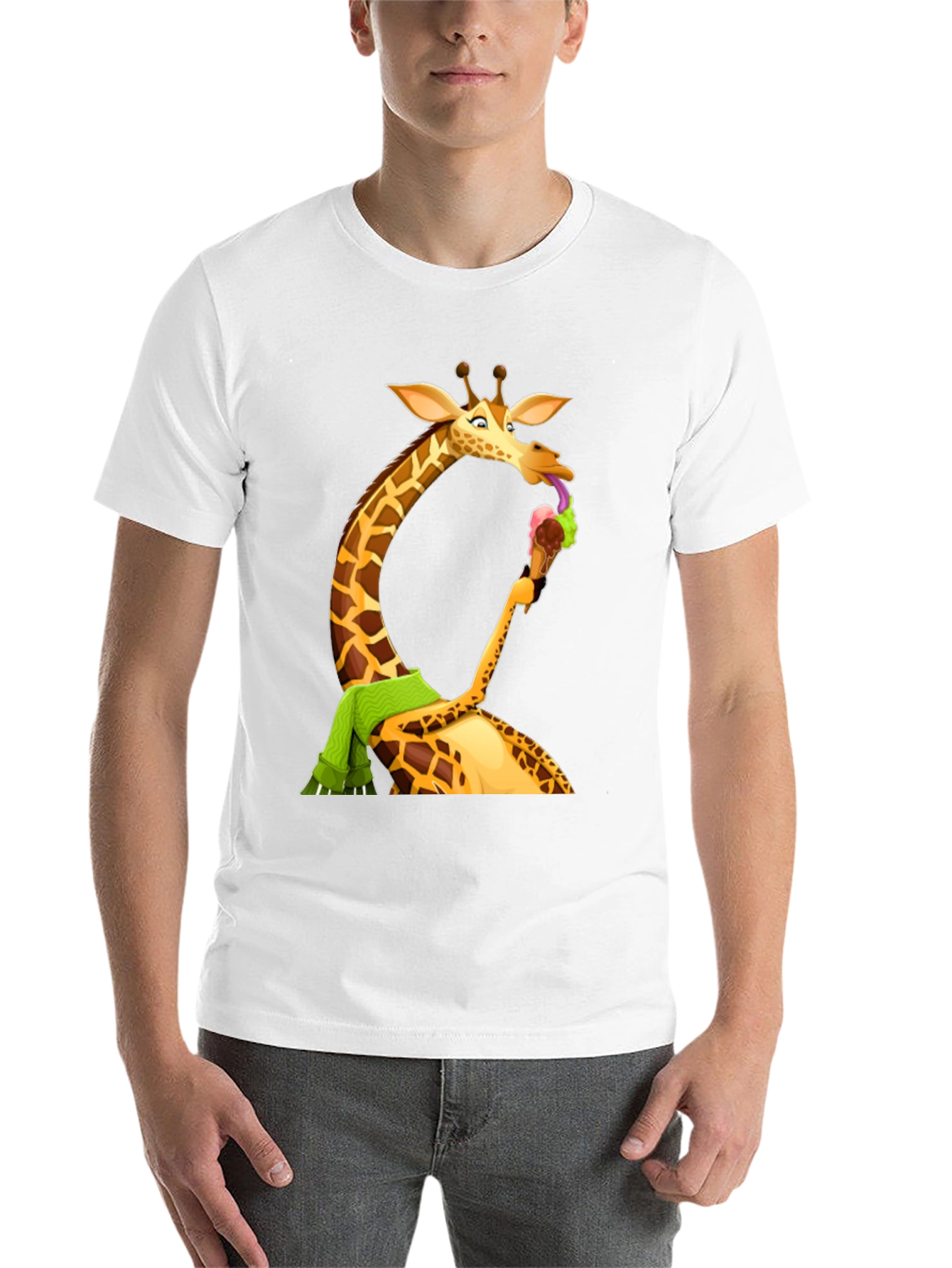 Black Giraffe Ice Cream T-Shirt - Fun Novelty Tee view 14