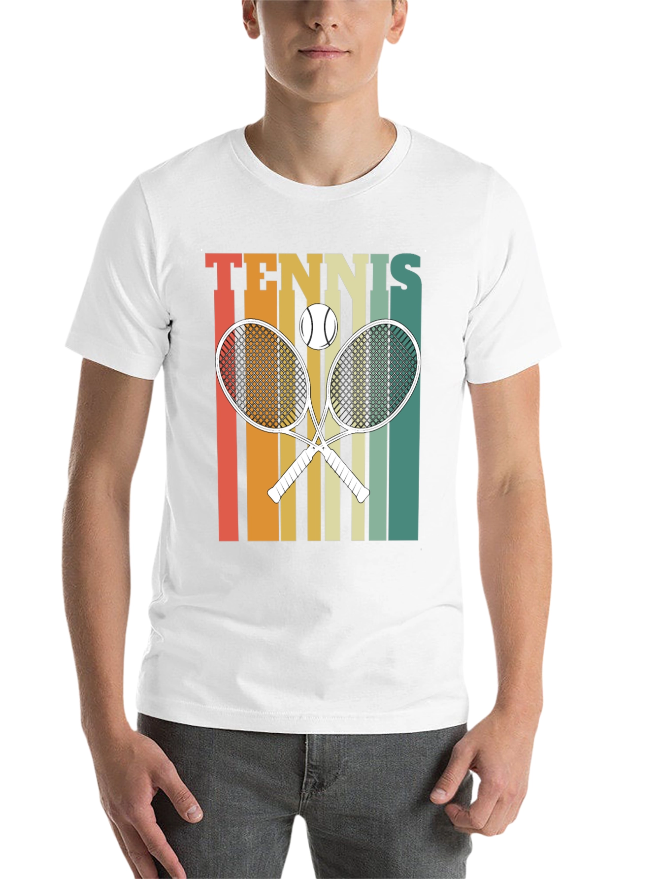 Retro Tennis Graphic T-Shirt - 14