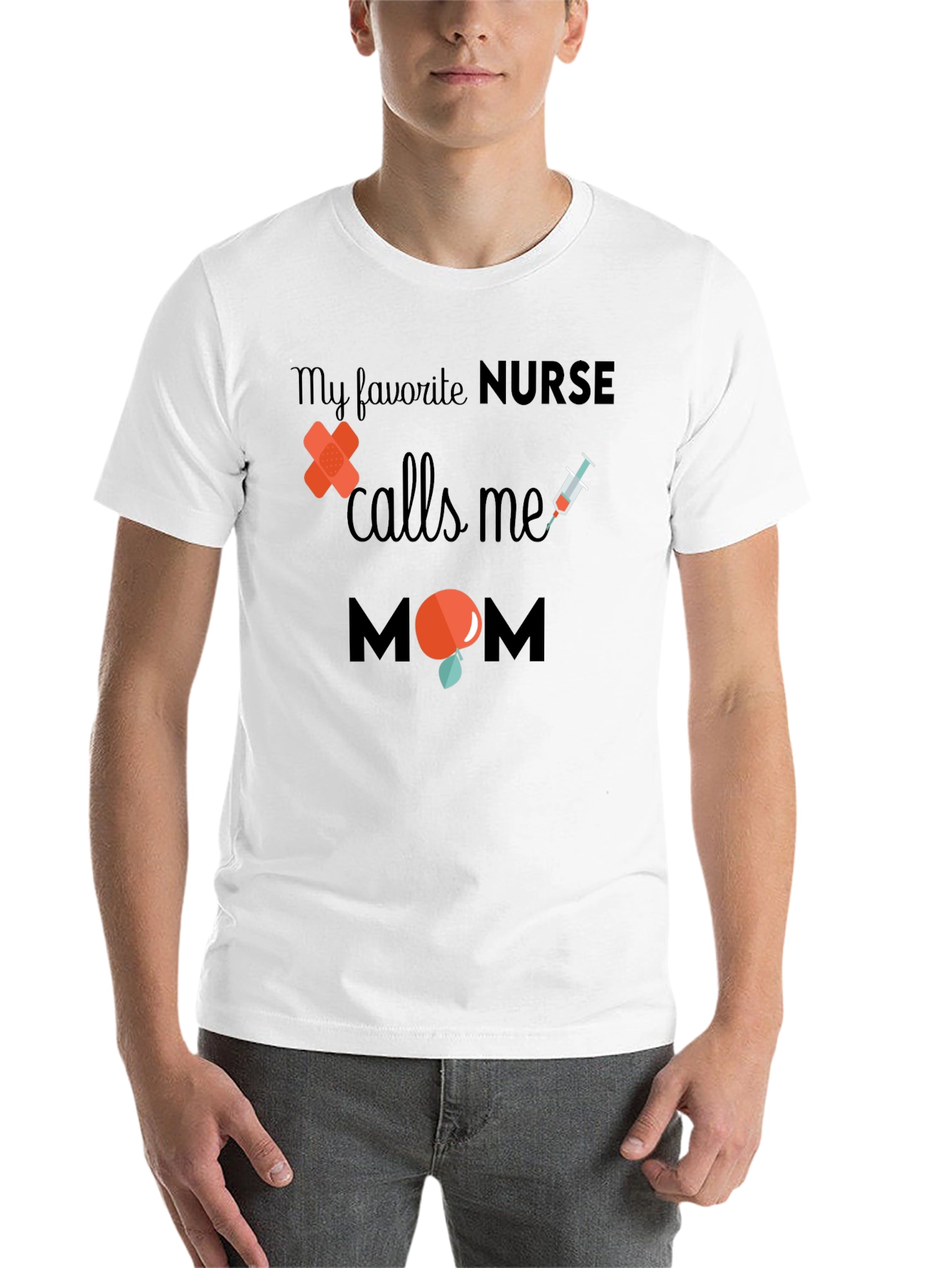 Black Nurse Mom T-Shirt - Favorite Nurse Gift view 14