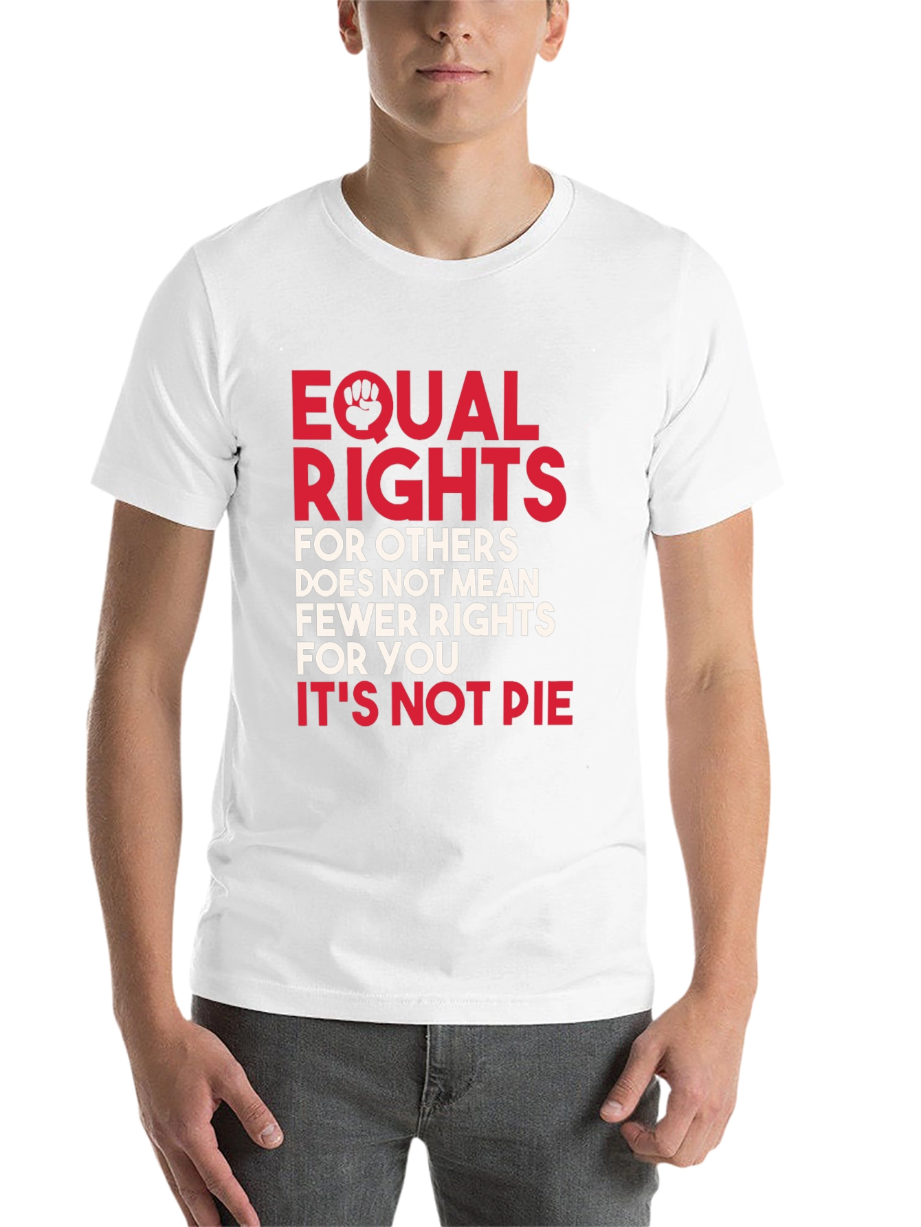 Black Equal Rights T-Shirt: It's Not Pie Graphic Tee view 14