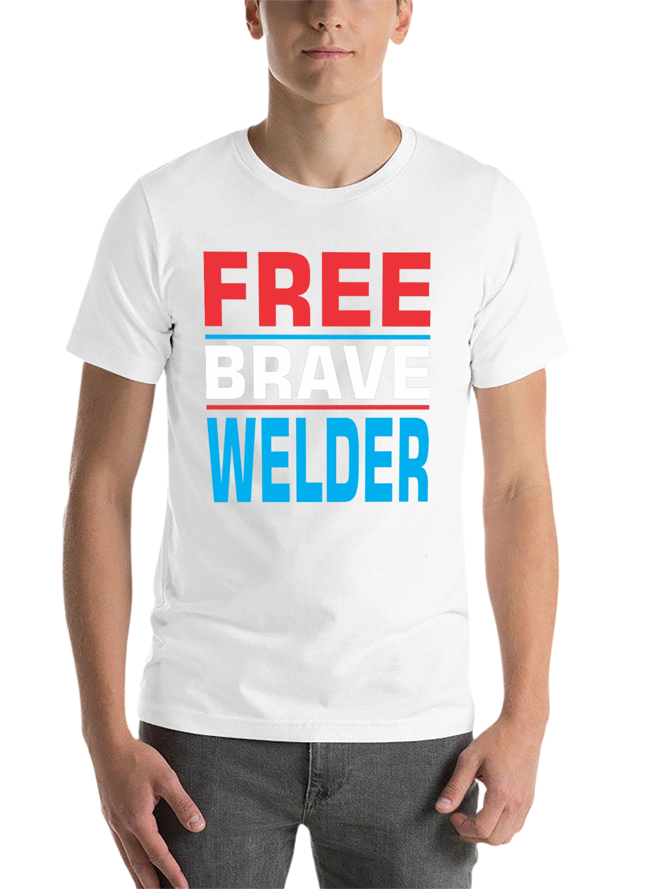 Black Free Brave Welder Graphic Tee - Black view 14