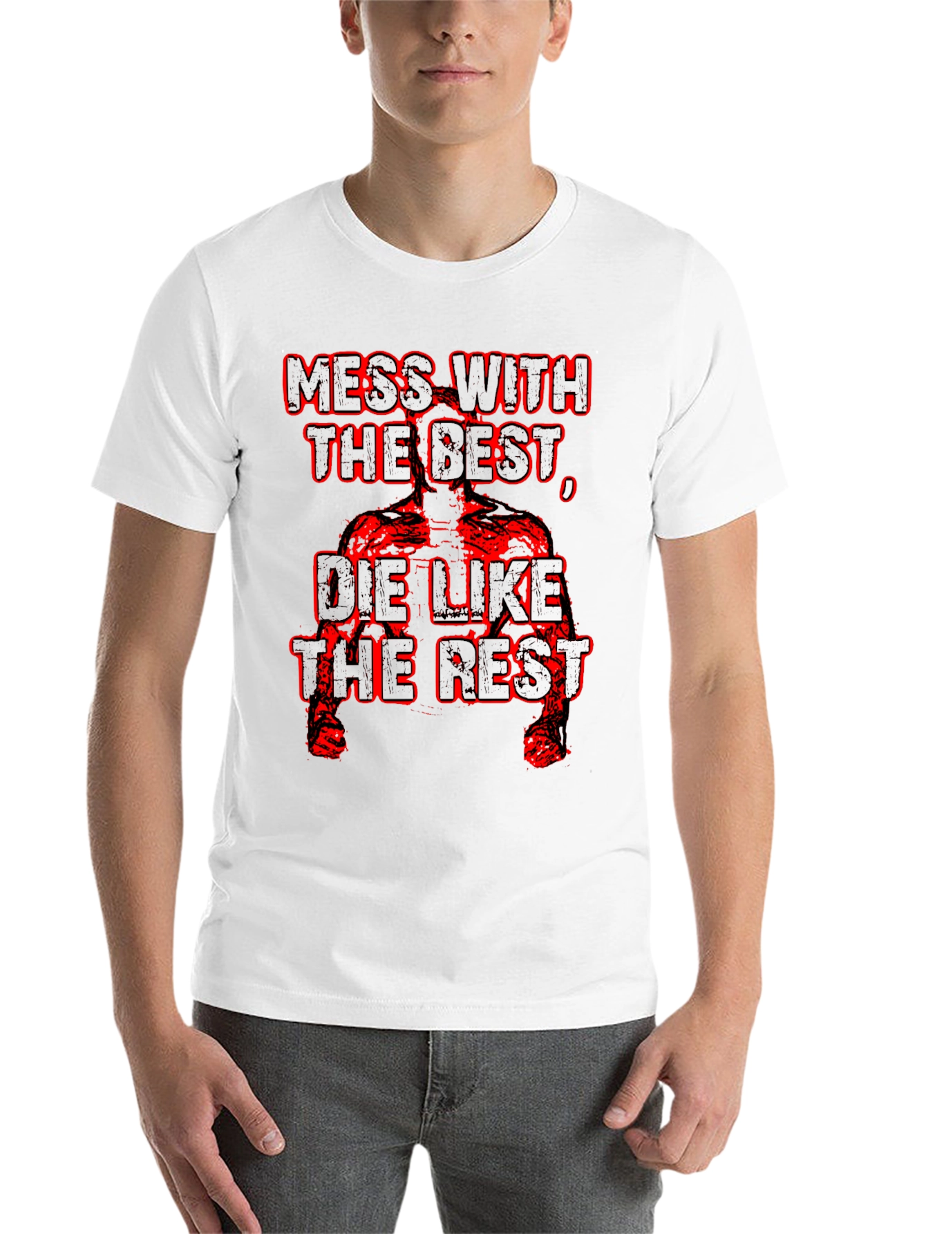 Black Mess With The Best Graphic Tee - Bold Statement T-Shirt view 14
