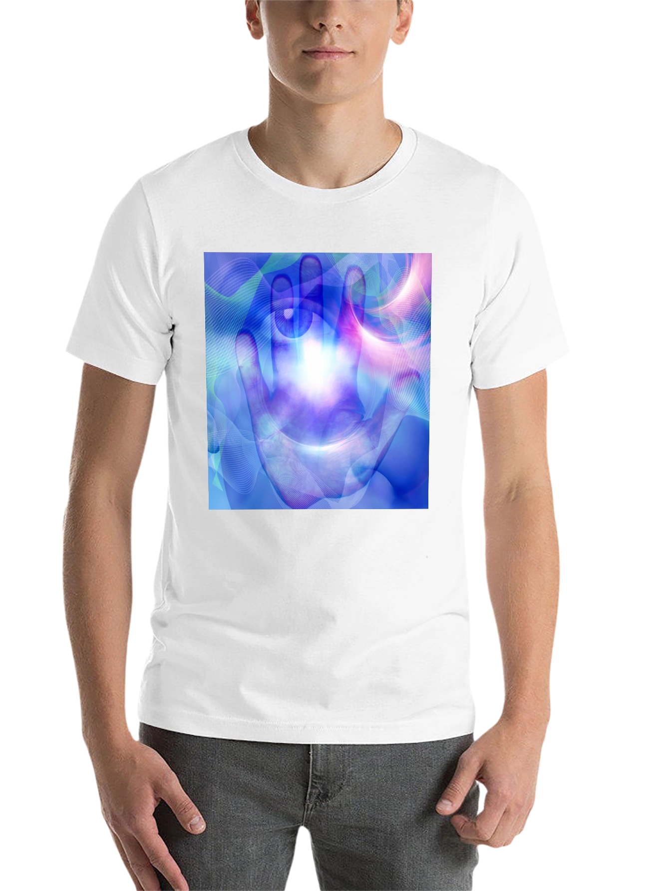 Abstract Hand Print T-Shirt - 14