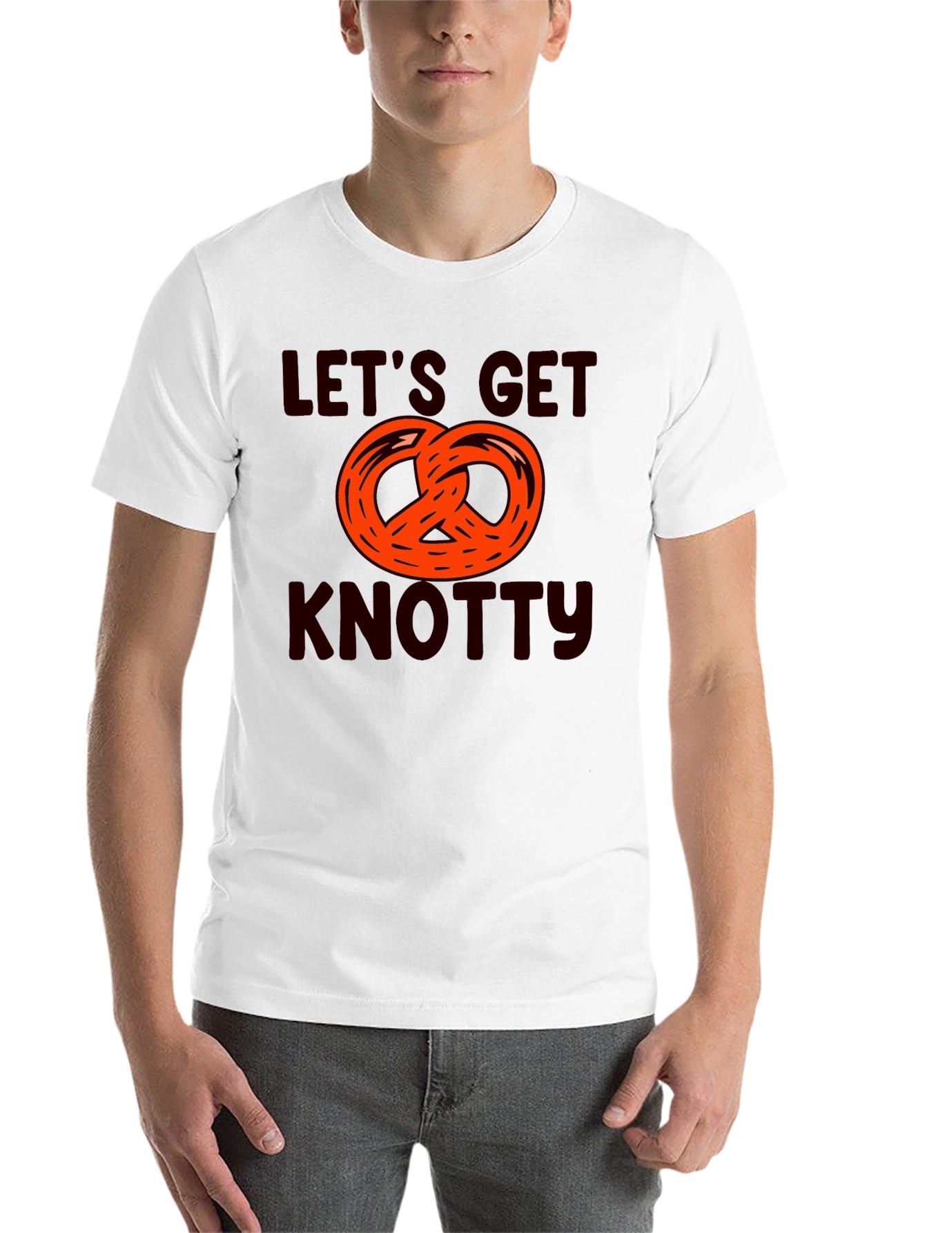 Black Let's Get Knotty Pretzel Graphic T-Shirt view 14