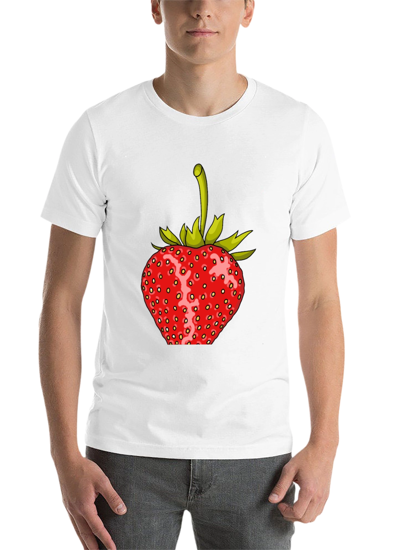 Black Strawberry Graphic Print T-Shirt view 14