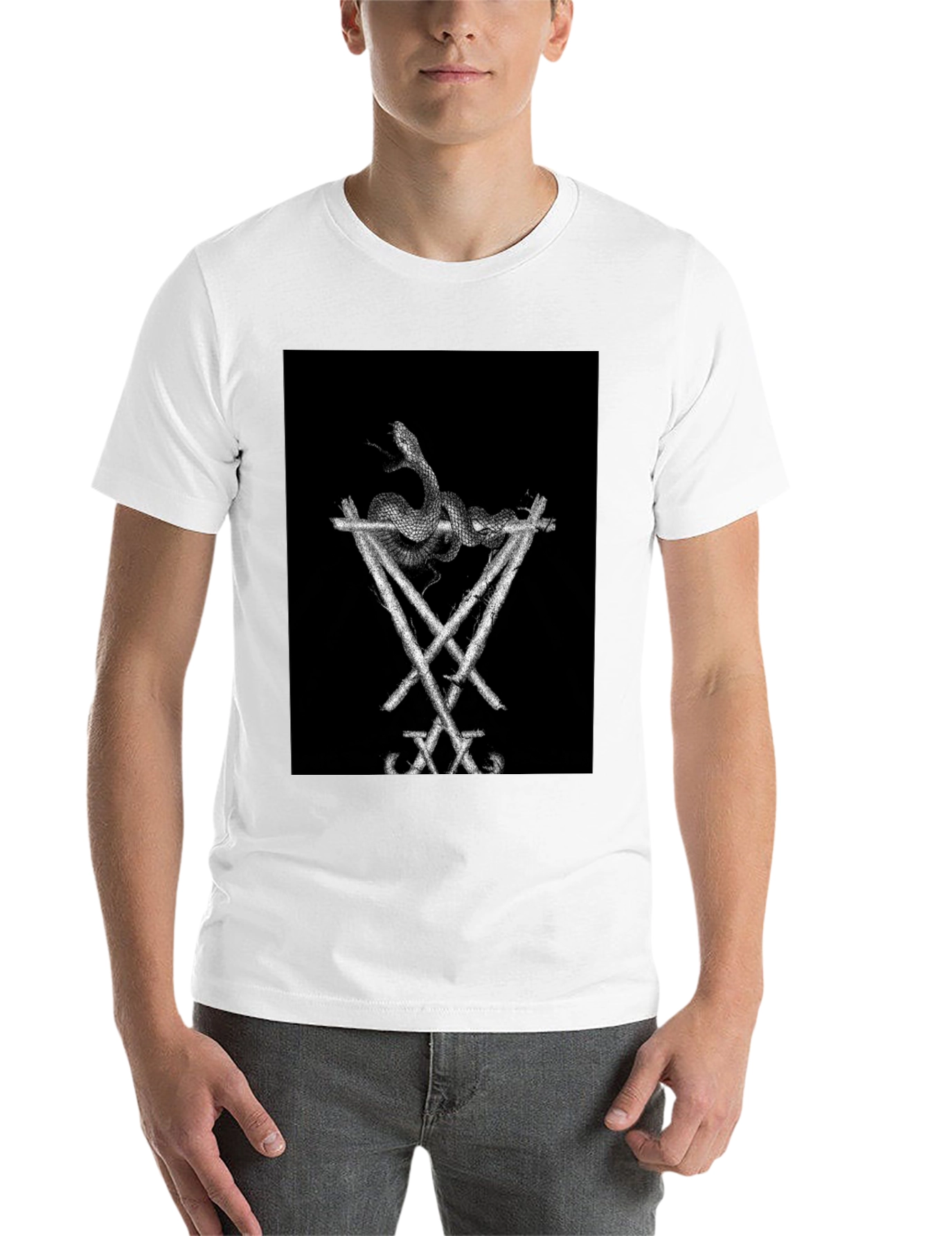 Snake & Sigil Black Graphic Tee - 14