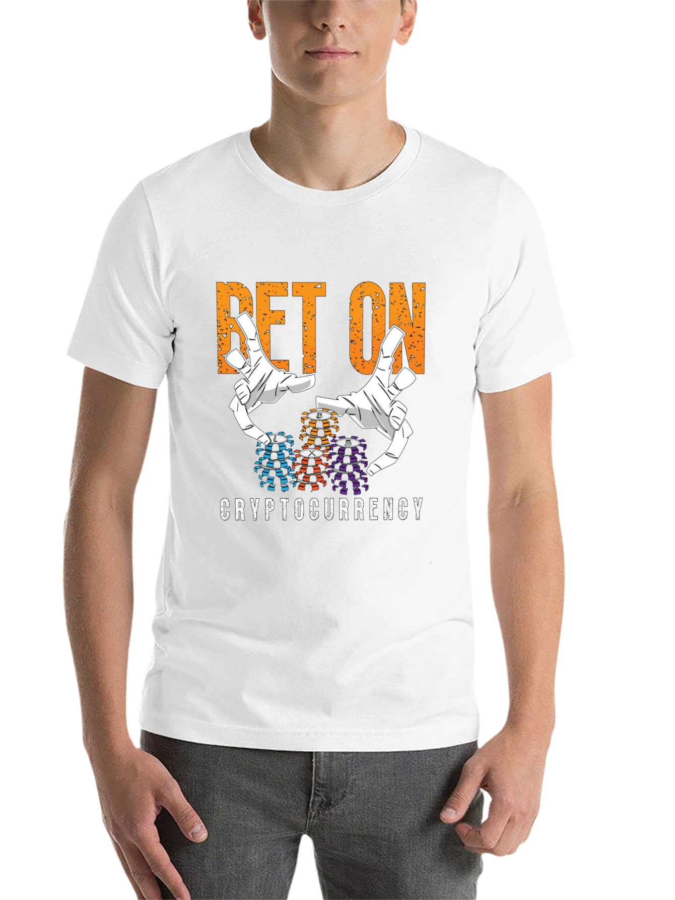 Black Bet On Cryptocurrency T-Shirt view 14