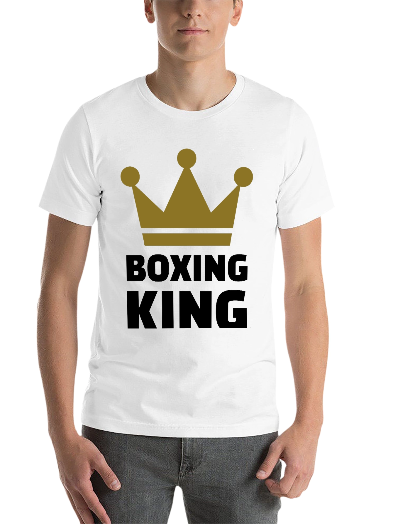 Black Boxing King Crown Graphic Tee - Black view 14