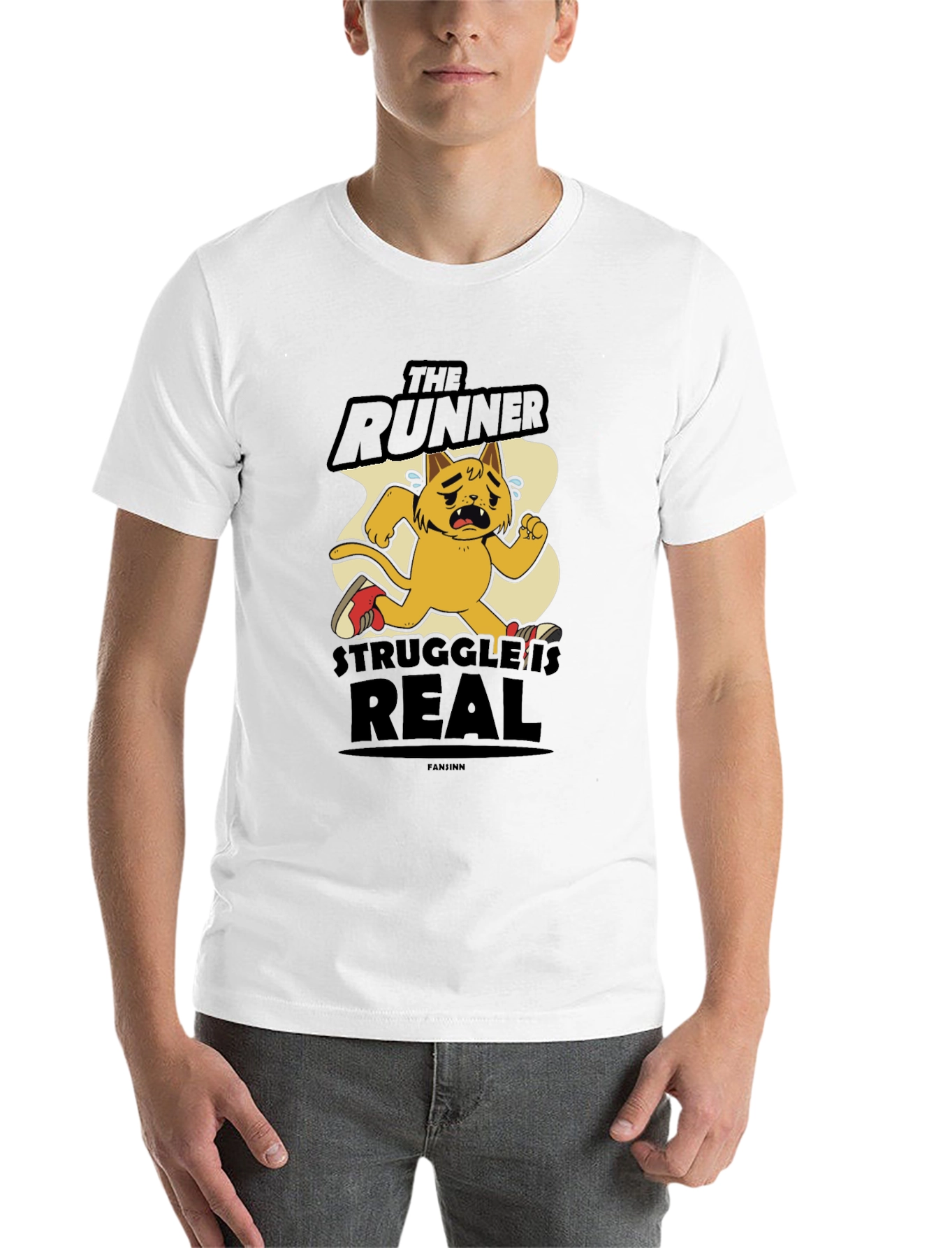 Black The Runner: Struggle is Real Tee view 14