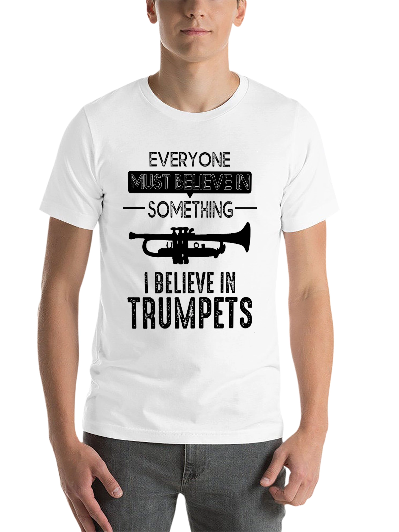 Black Trumpet Believer Graphic T-Shirt view 14