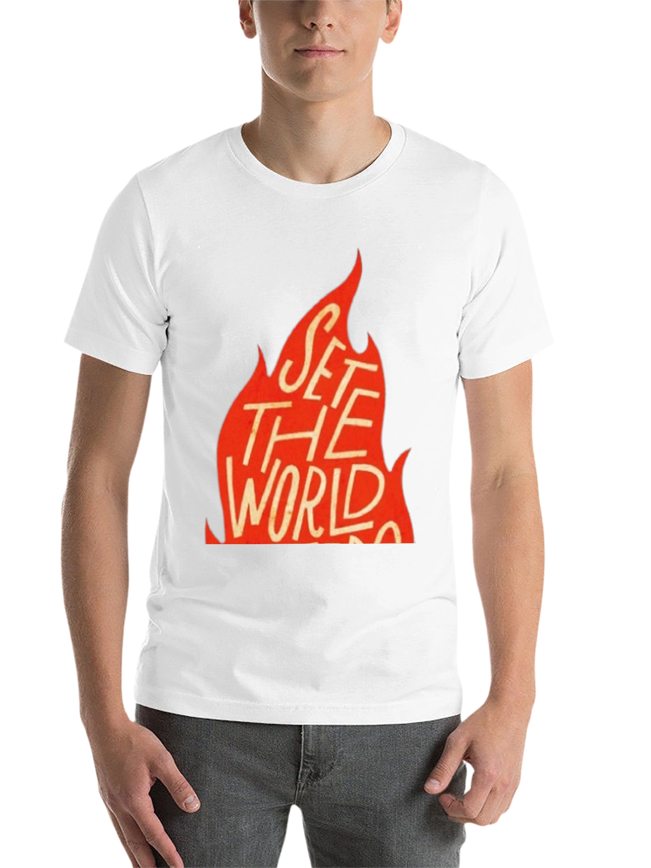 Black Set the World on Fire Graphic Tee - Black view 14