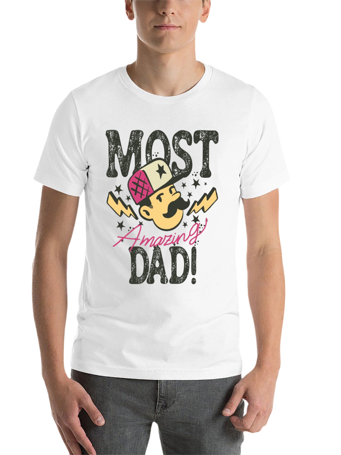 Black Most Amazing Dad T-Shirt - Novelty Gift for Father's Day! view 14