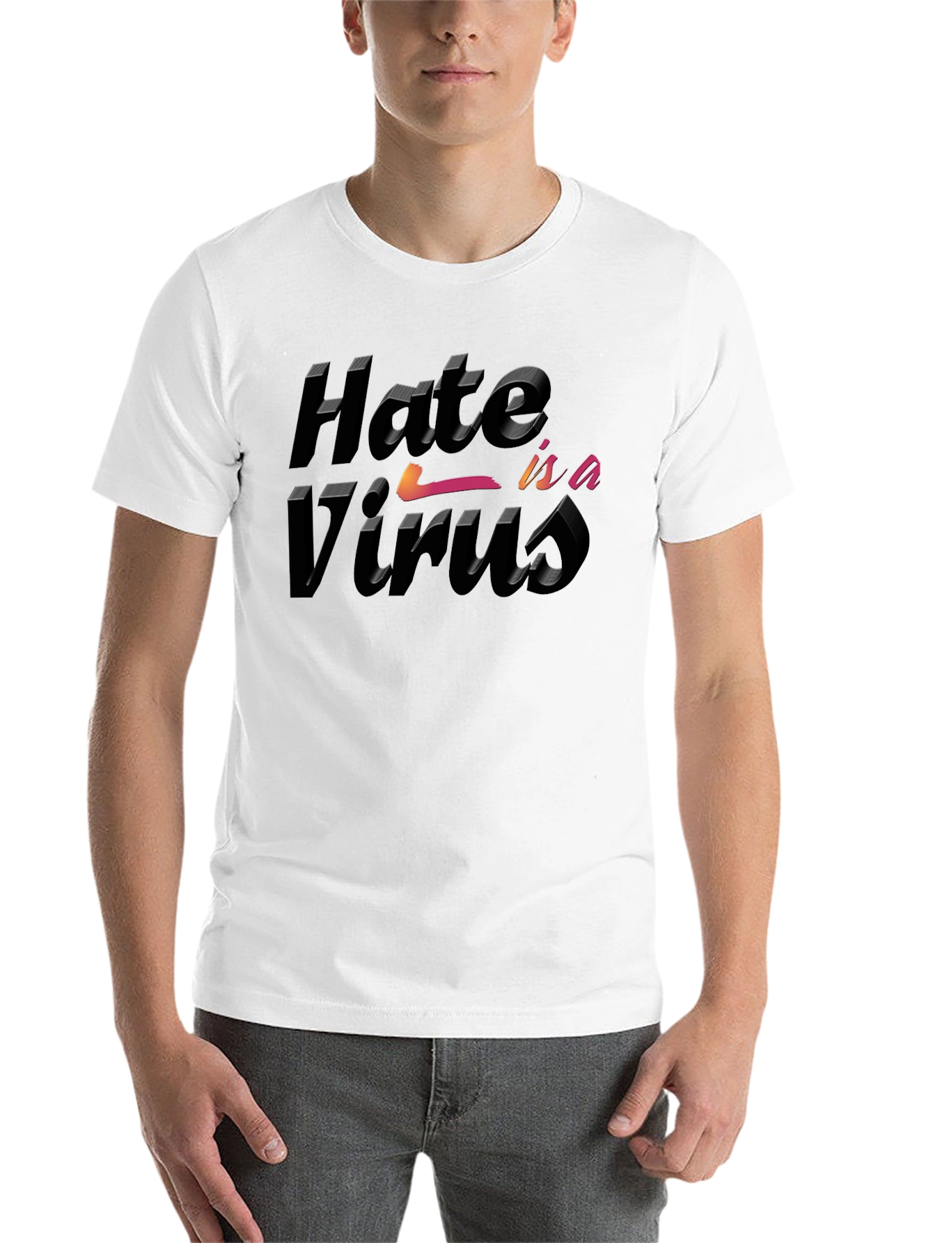 Hate is a Virus Graphic T-Shirt - 14