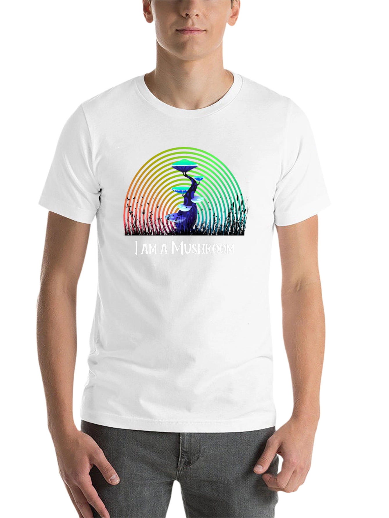Black I am A Mushroom Graphic T-Shirt view 14