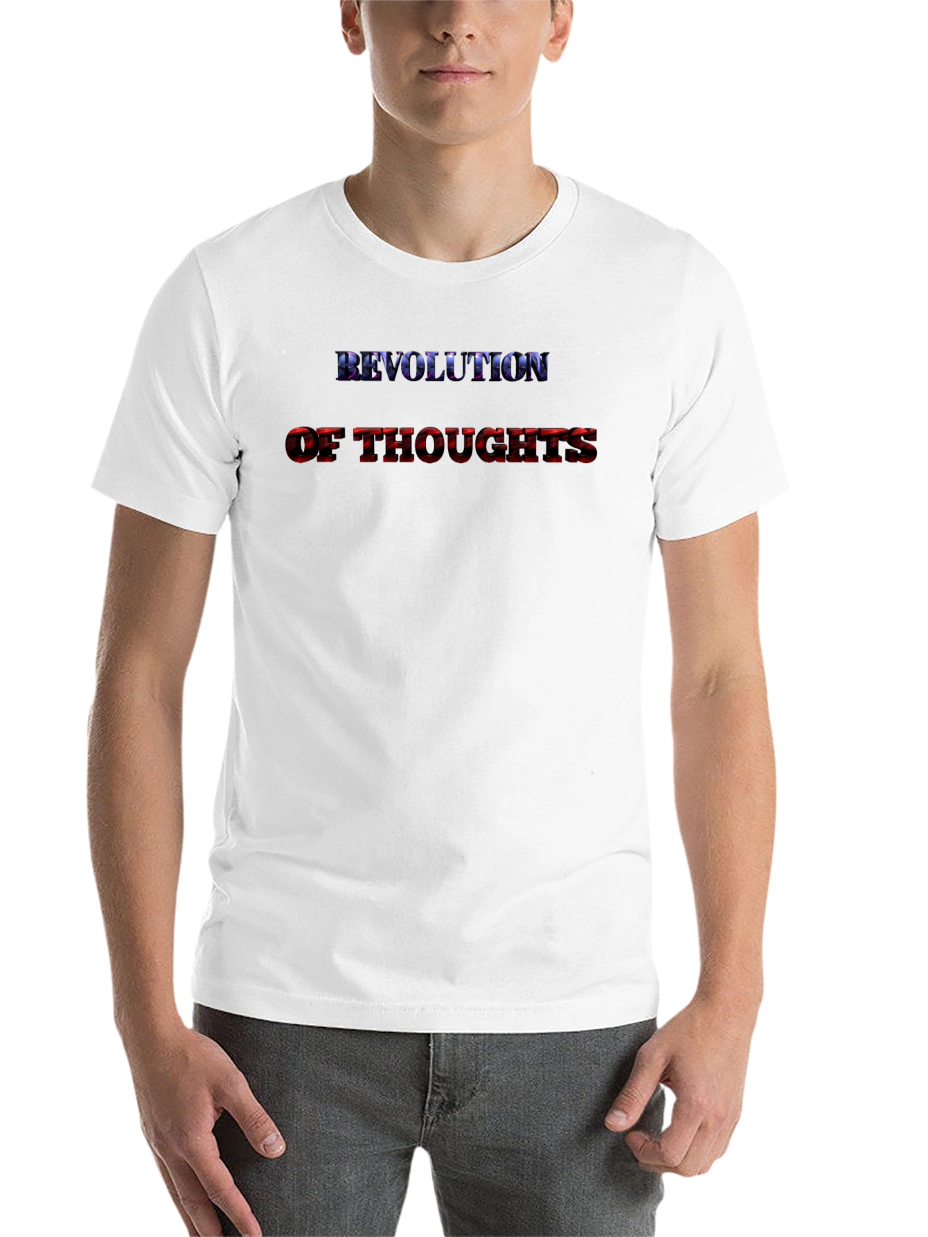 Black Revolution of Thoughts Graphic Tee - Black Cotton Shirt view 14