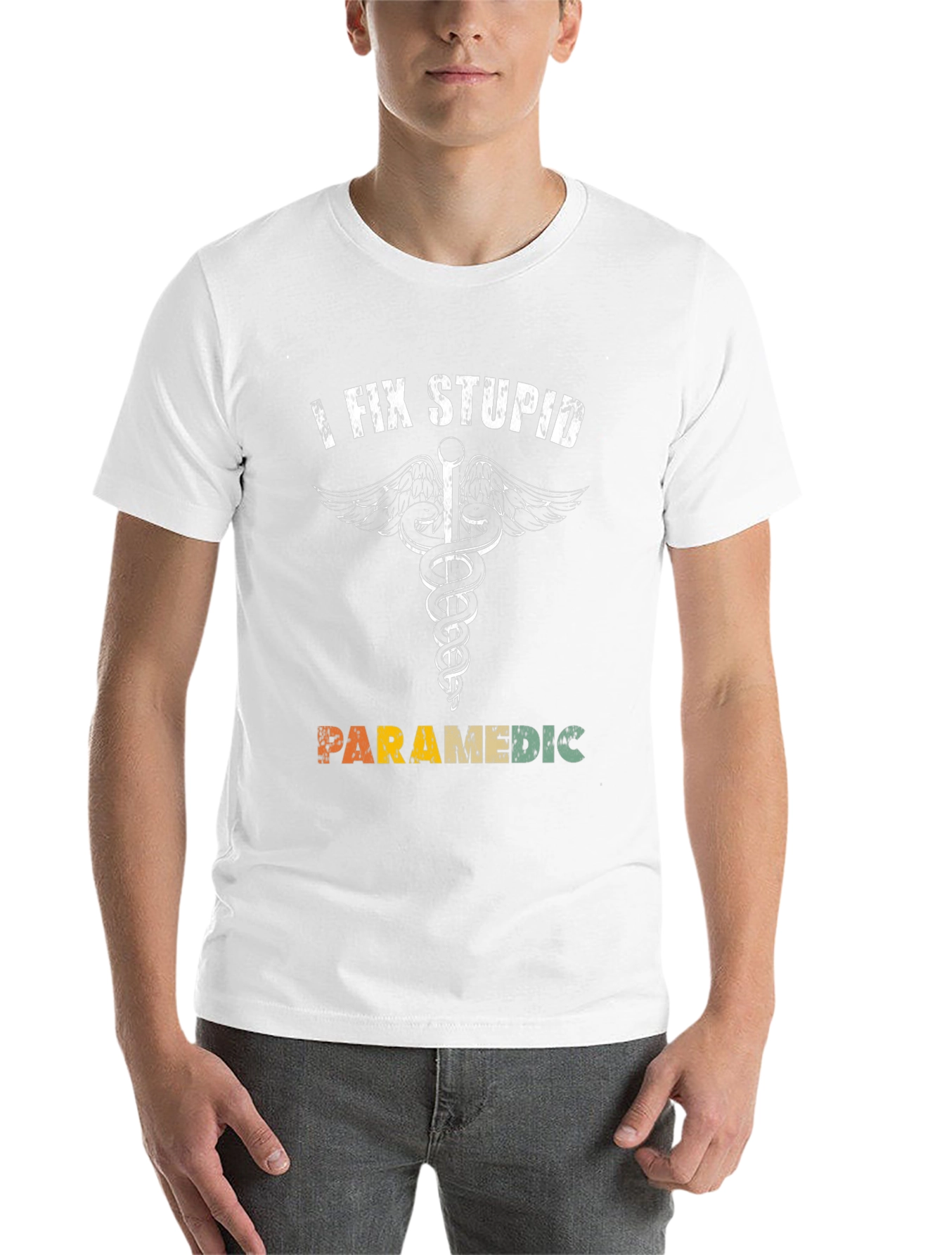Black I Fix Stupid Paramedic T-Shirt view 14