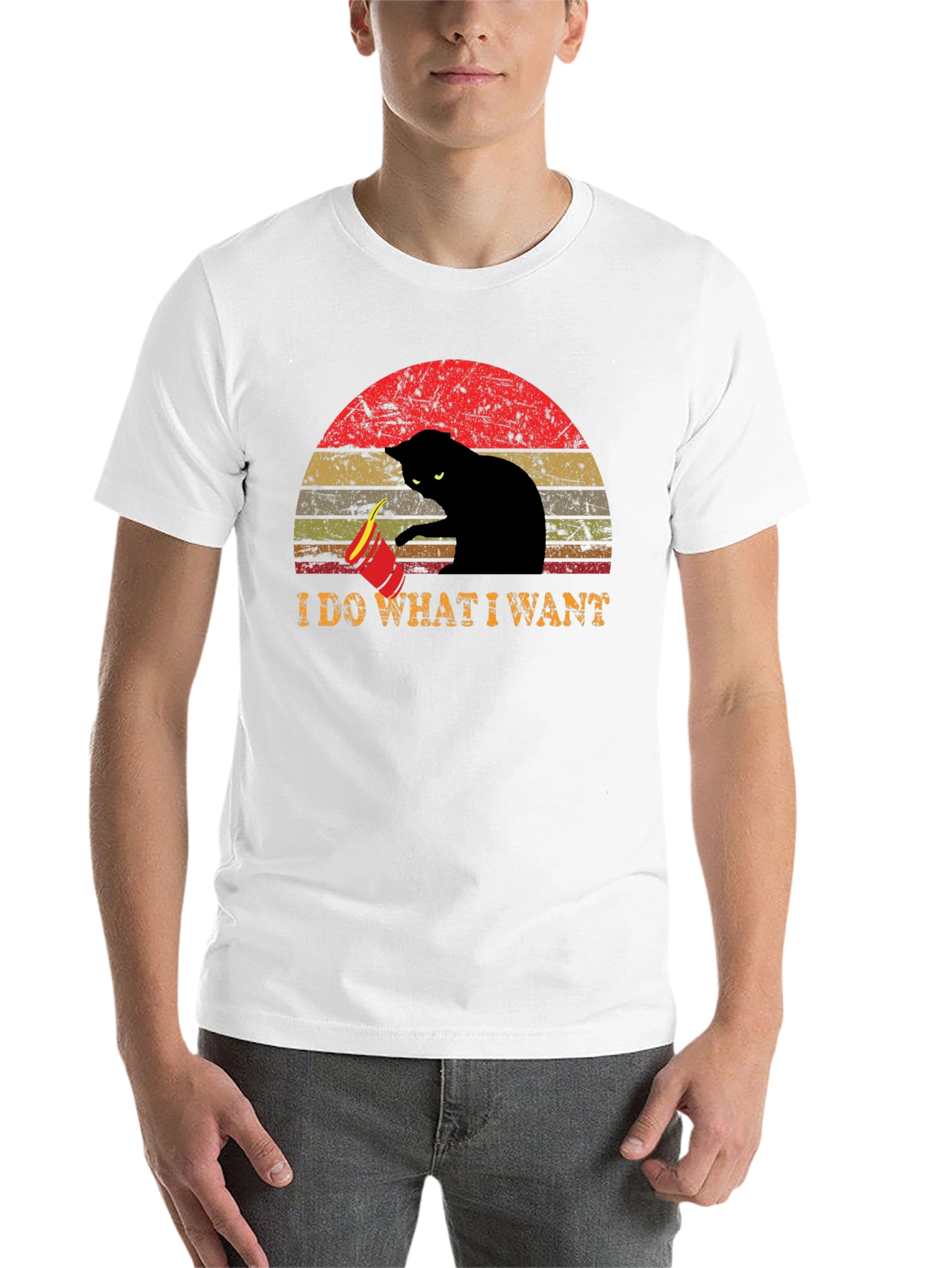 Black I Do What I Want Cat T-Shirt view 14
