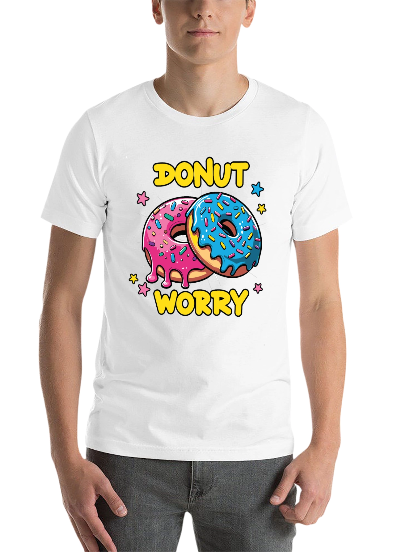 Black Donut Worry Graphic Tee - Comfort and Style view 14