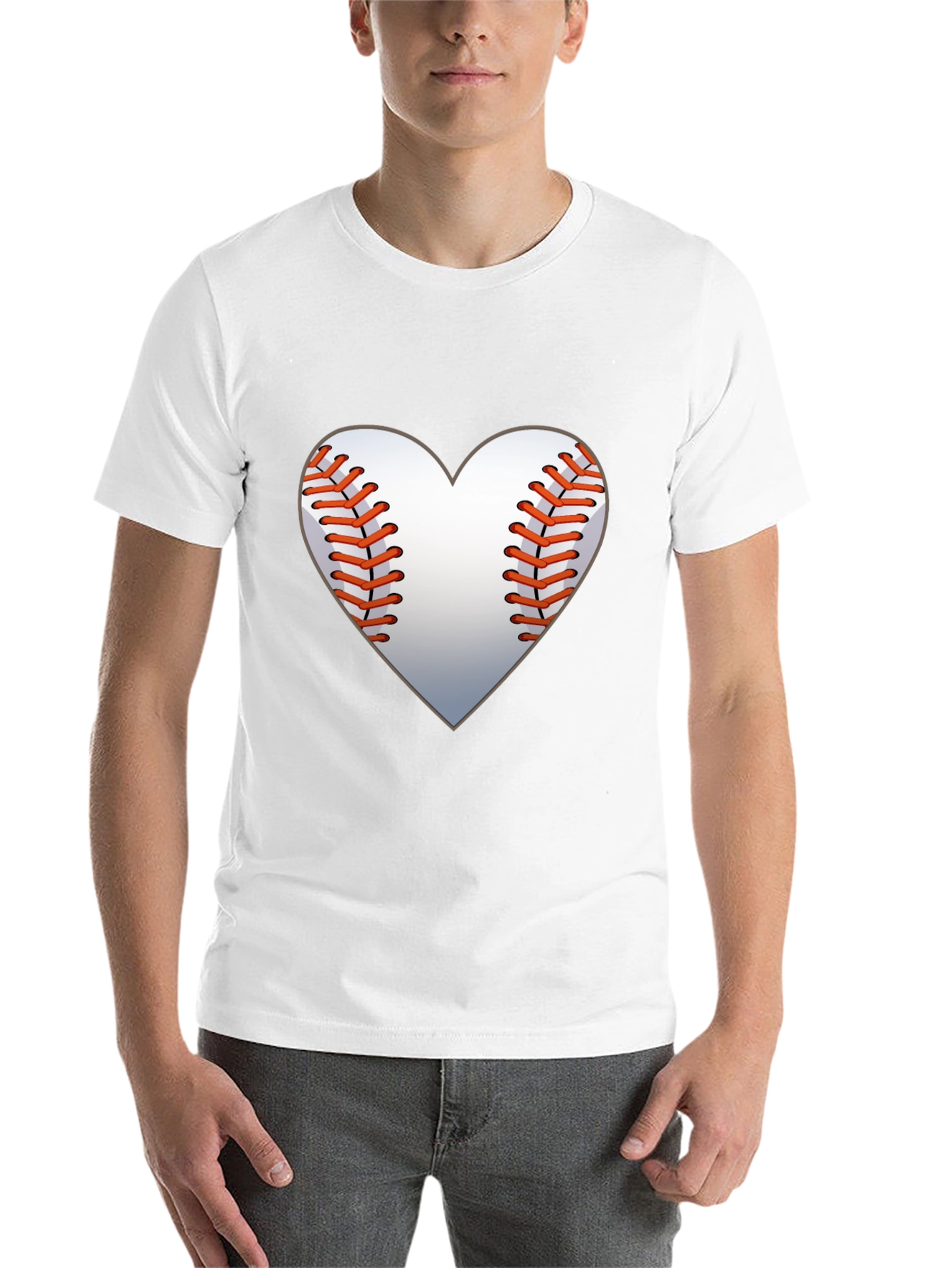 Black Baseball Heart Graphic Tee - Black Cotton Shirt view 14