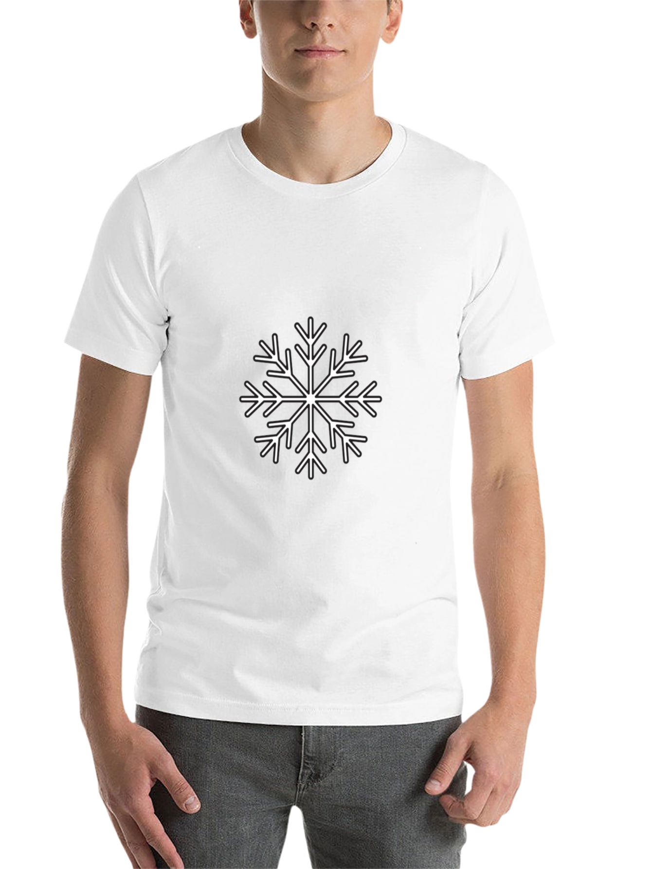 Black Snowflake Graphic Tee - Black view 14