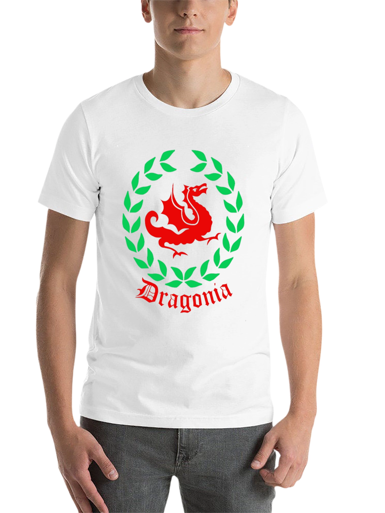 Black Dragonia T-Shirt - Dragon & Laurel Design view 14