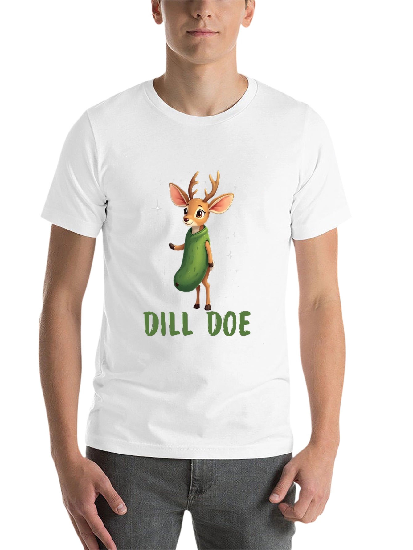 Black Dill Doe Deer Graphic T-Shirt view 14