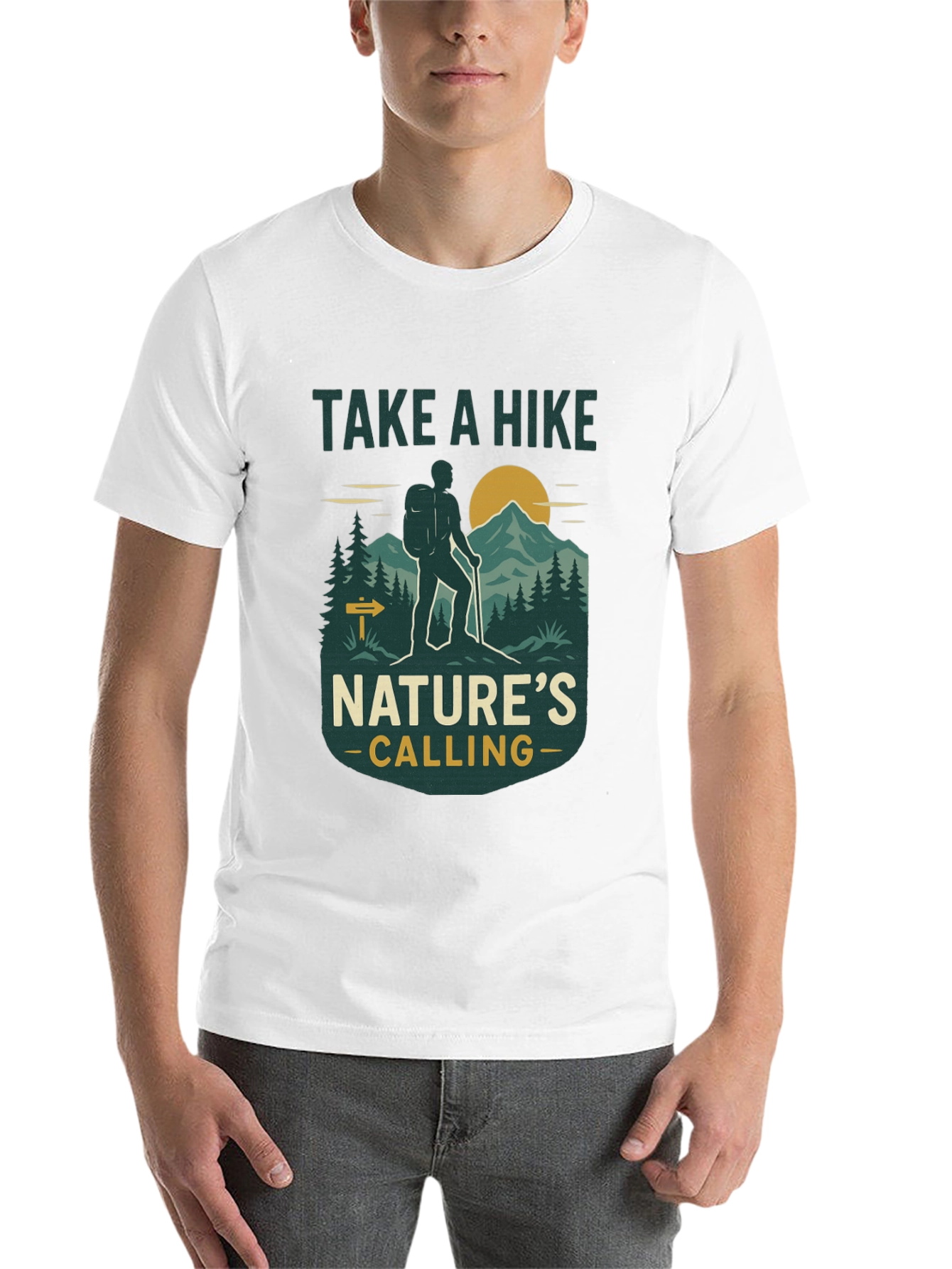 Black Take a Hike Nature's Calling T-Shirt view 14