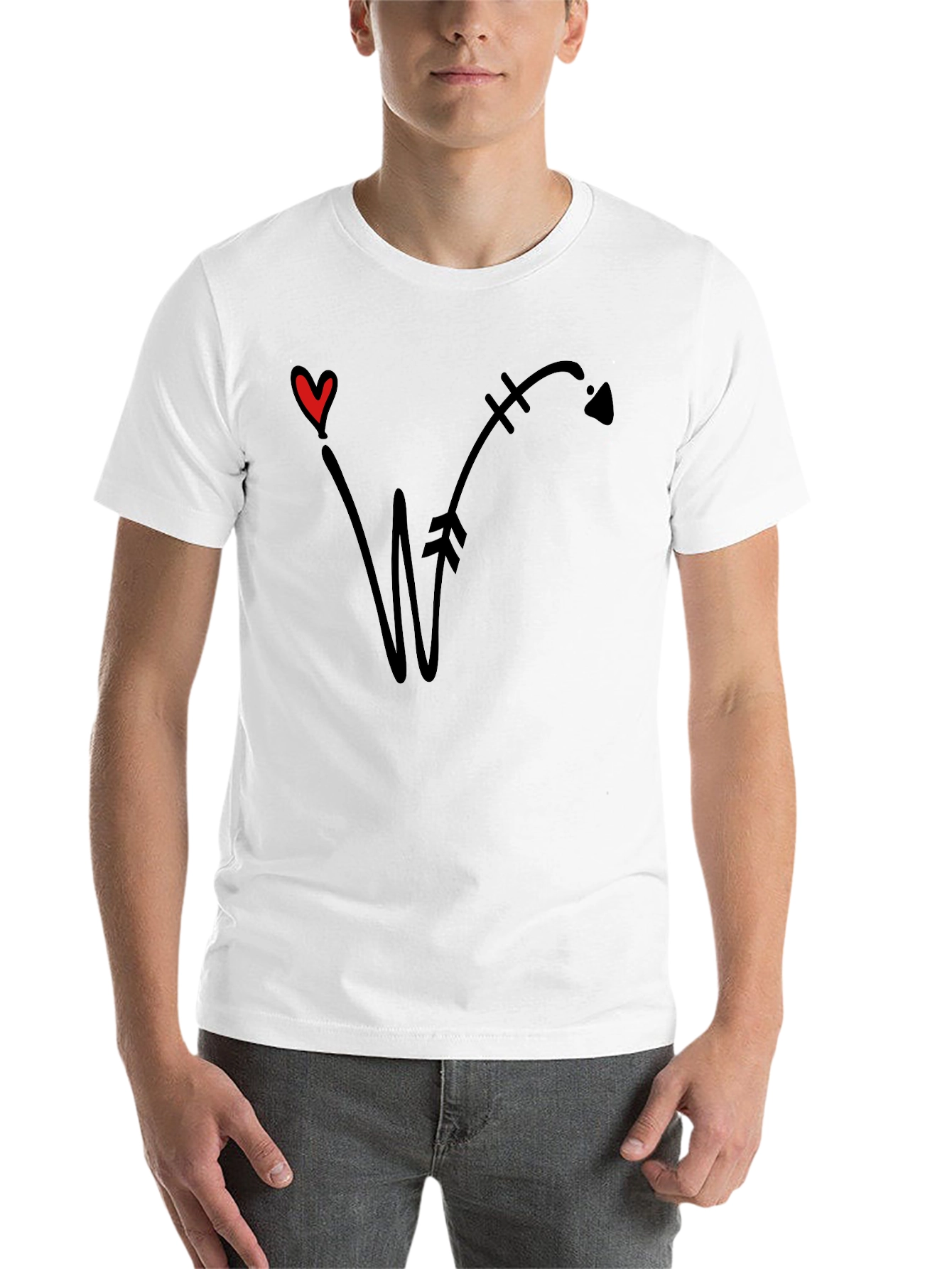 Black Heart Arrow Tee - Love Wins T-Shirt view 14