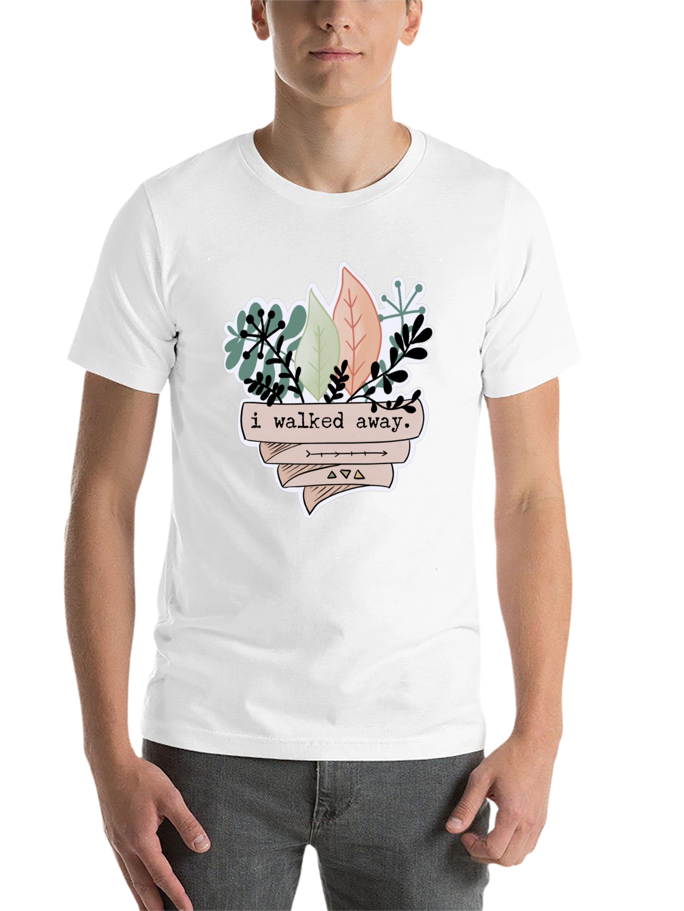 Black I Walked Away Plant Graphic Tee - Unisex view 14