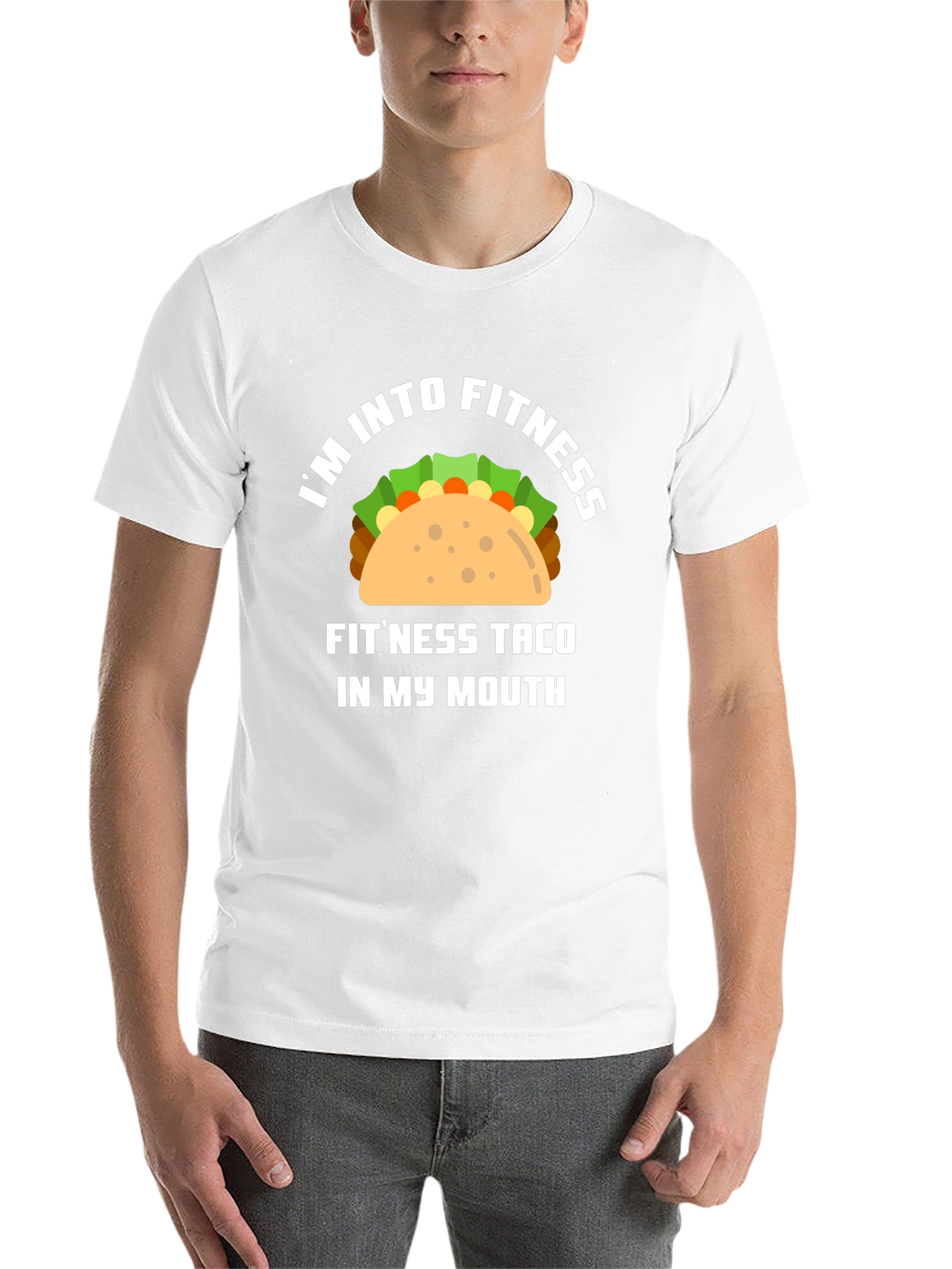 Black Fitness Taco Graphic Tee - Funny Workout Shirt view 14