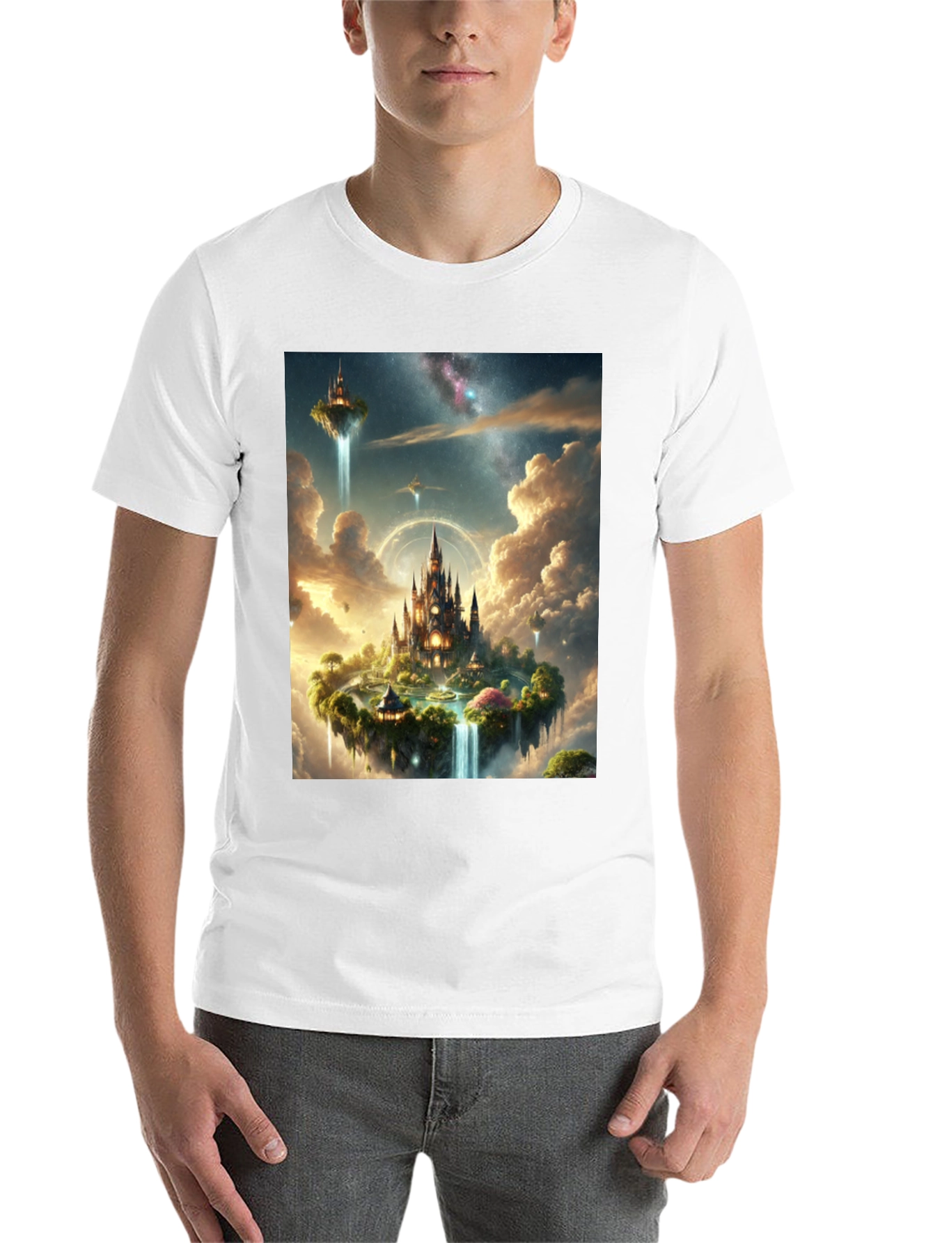 Black Fantasy Island Graphic Tee - Black Cotton Shirt view 14