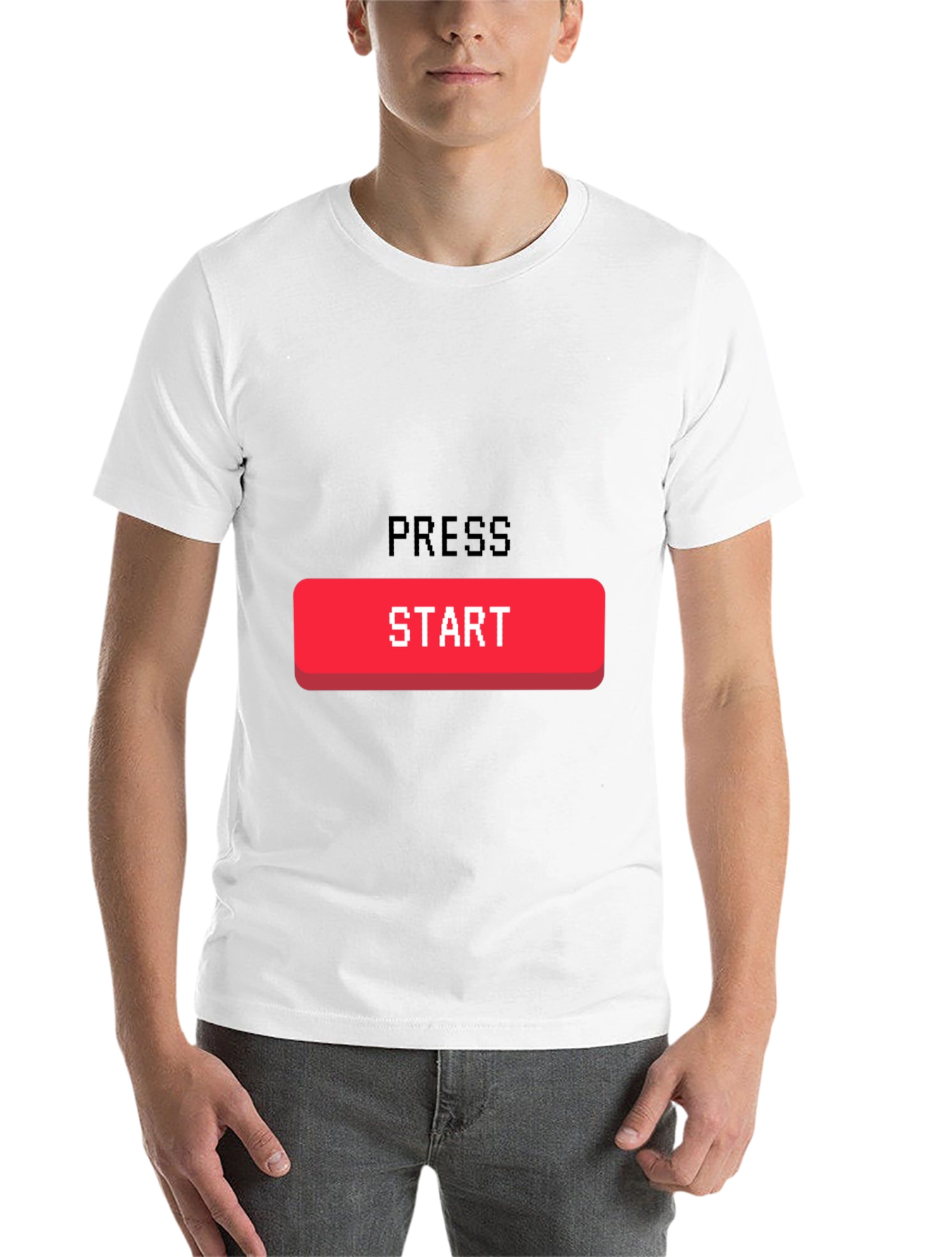 Black Press Start Gaming T-Shirt - Retro Gamer Tee view 14