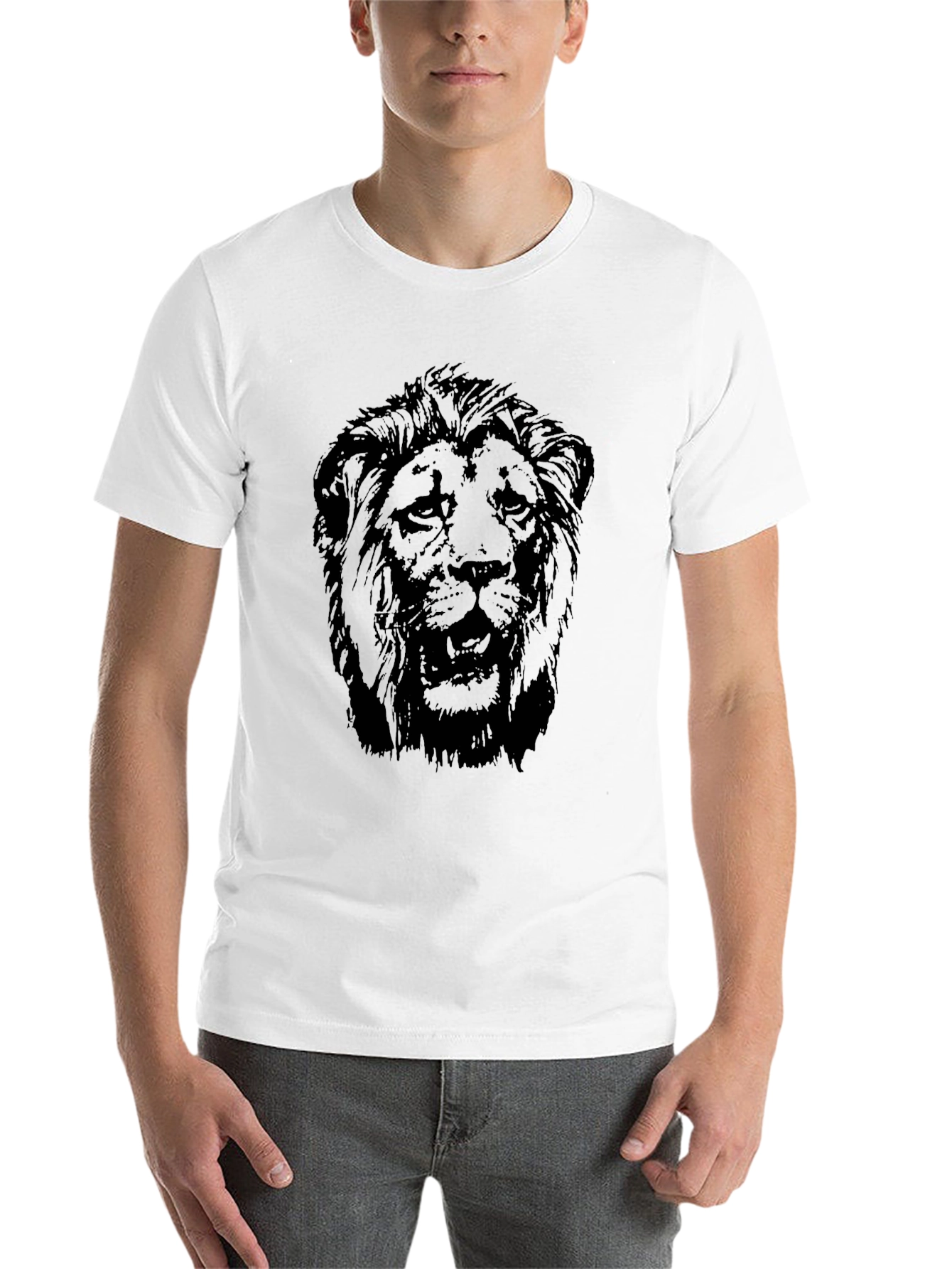 Black Black Lion Graphic Tee - Fierce Style view 14