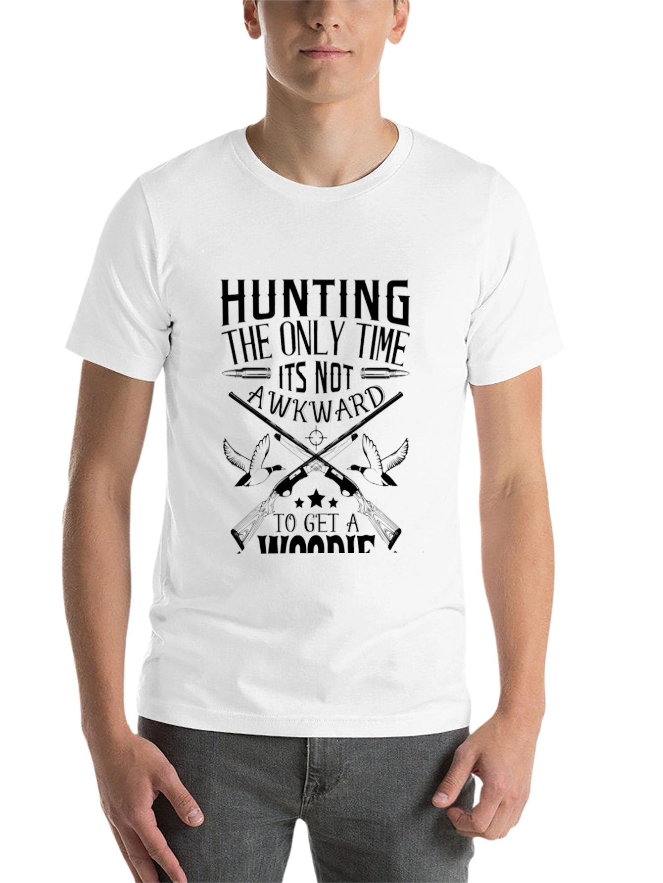 Black Hunting T-Shirt - The Only Time It's Not Awkward view 14