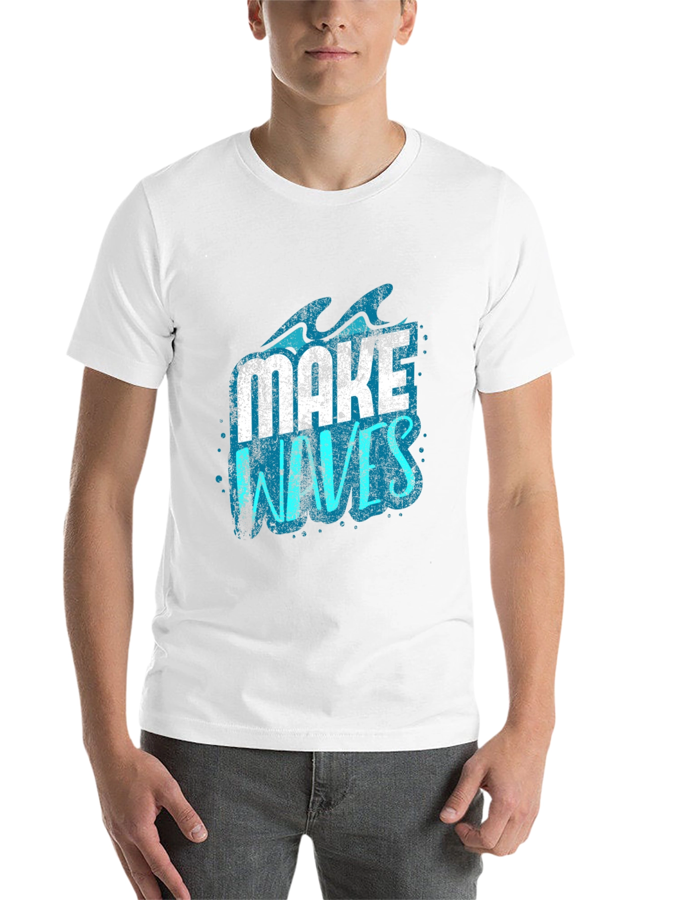 Black Make Waves Graphic Tee - Black Short Sleeve T-Shirt view 14