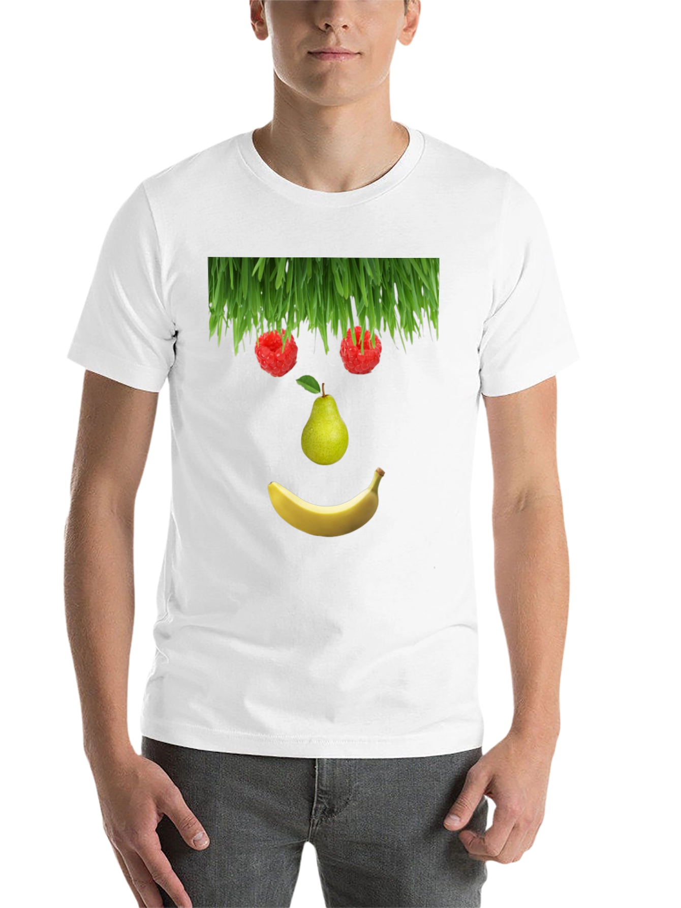 Black Fruit Face Graphic Black T-Shirt view 14