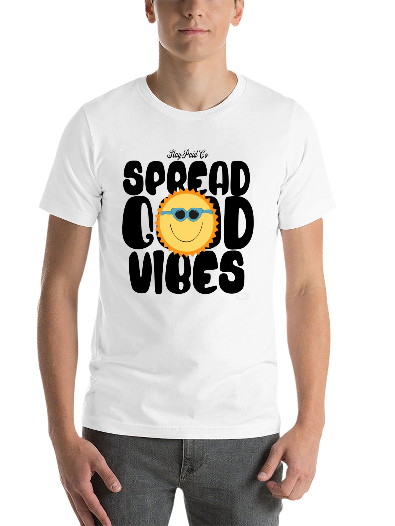 Black Spread Good Vibes Black Graphic Tee view 14