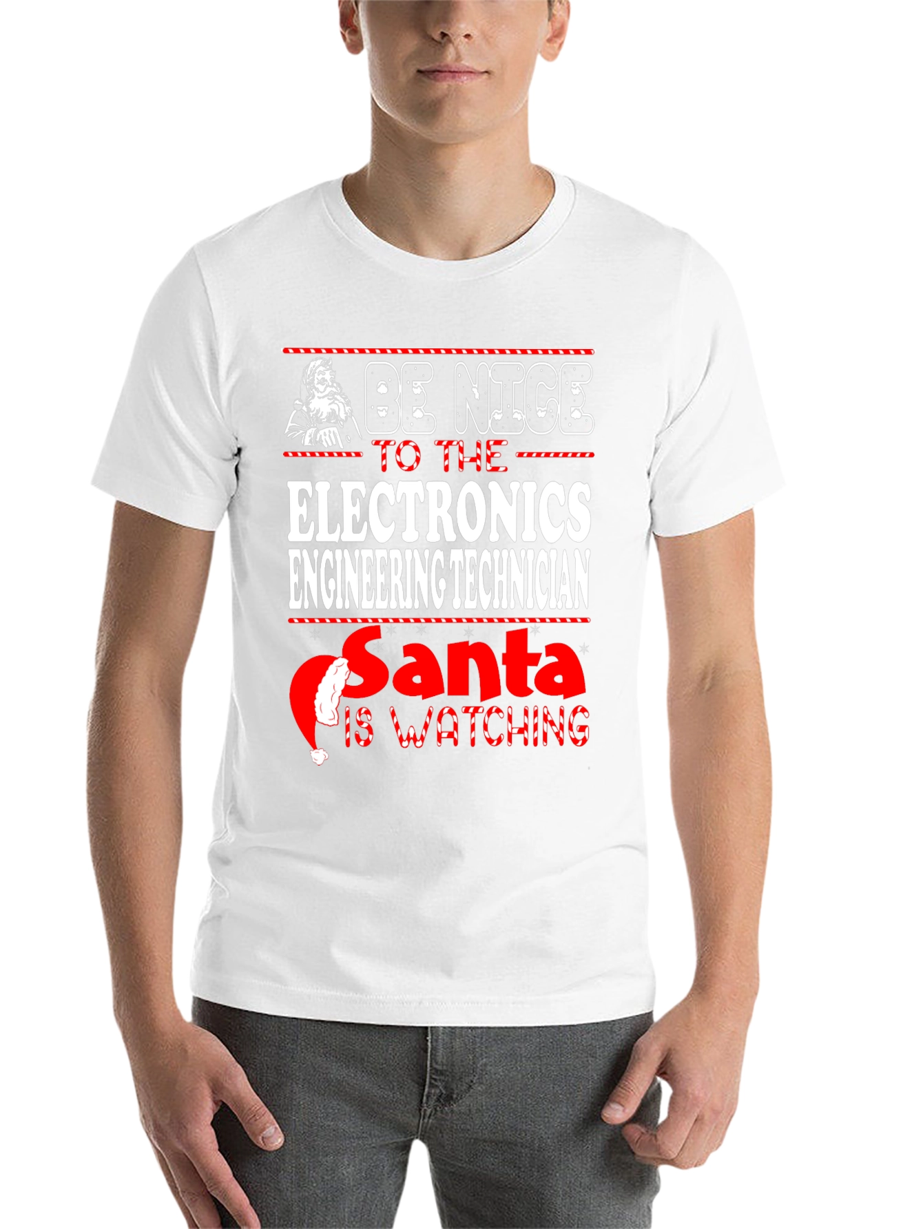 Black Electronics Engineering Technician Christmas T-Shirt view 14