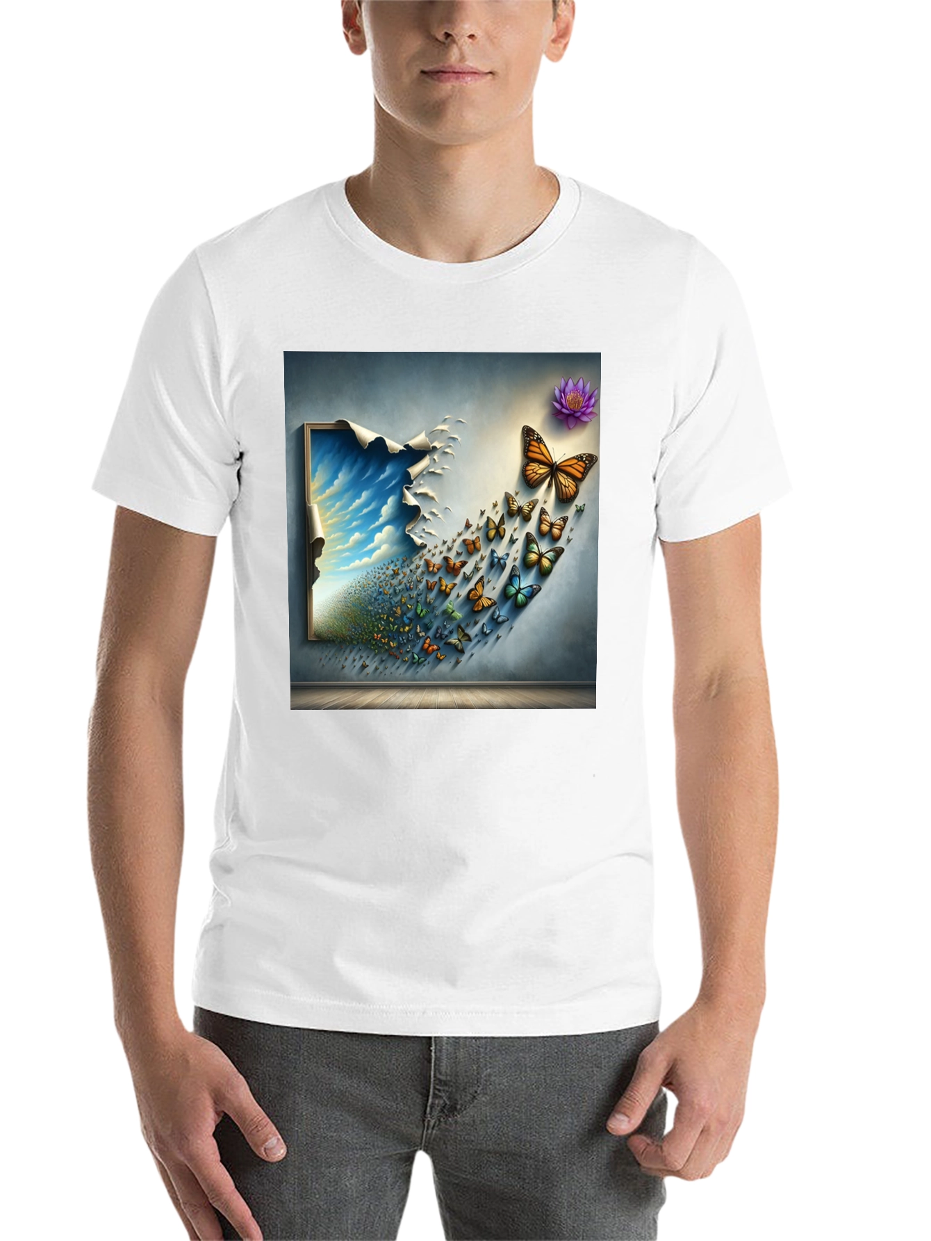 Black Butterfly Dreamscape Graphic Tee view 14
