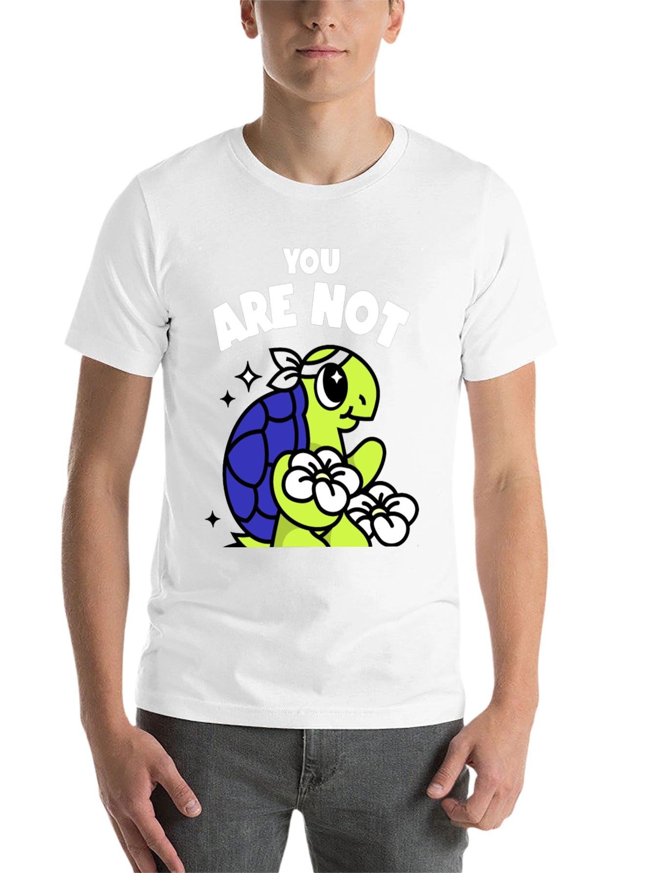 Black You Are Not Ninja Turtle T-Shirt - Funny Cartoon Tee view 14