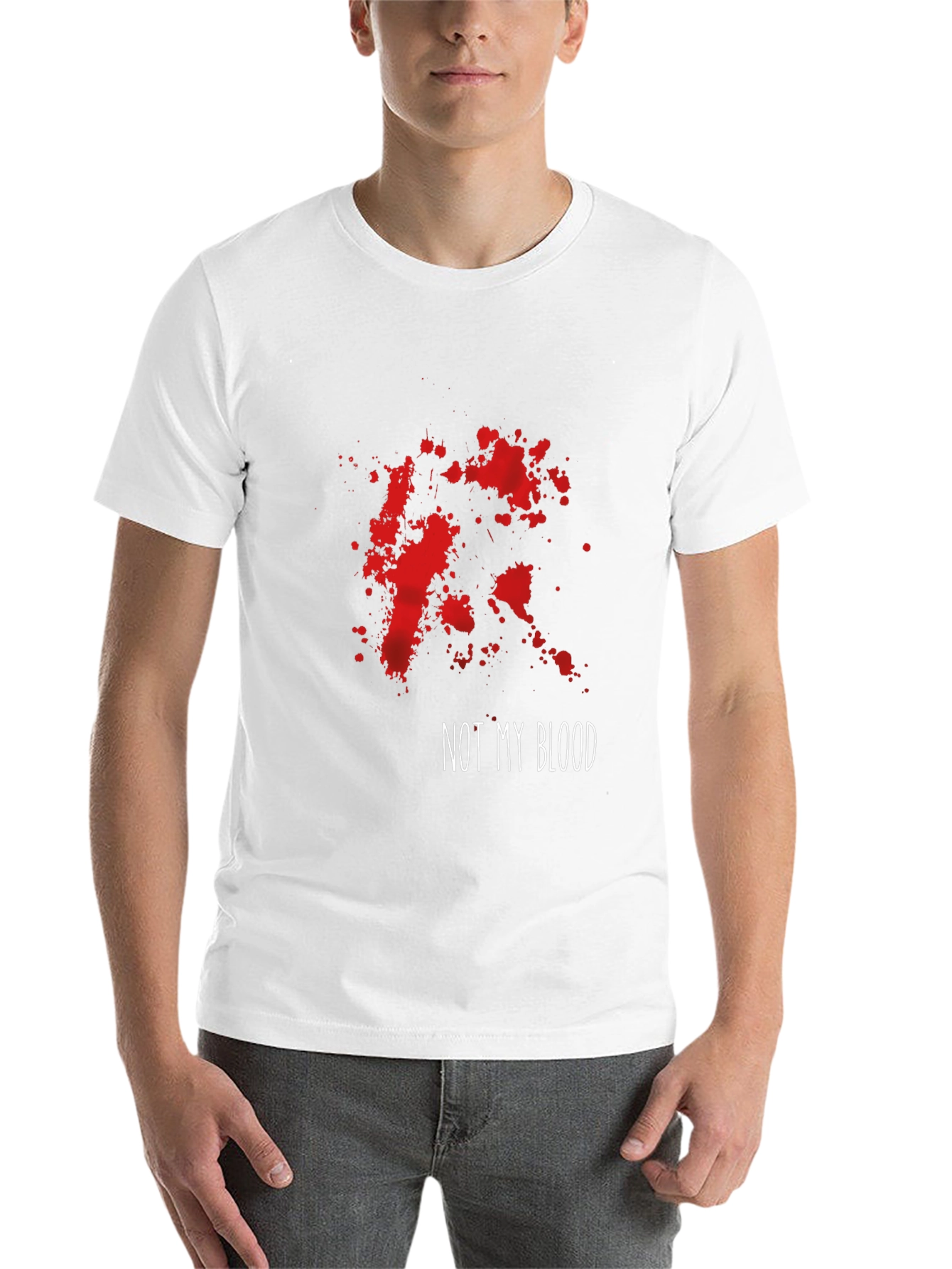 Black Not My Blood T-Shirt - Spatter Graphic Tee view 14
