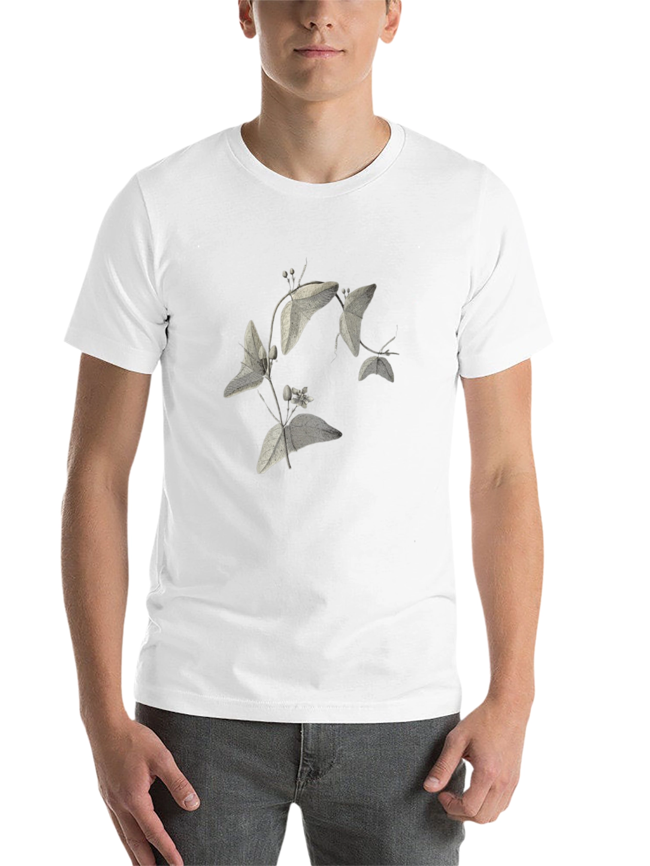 Botanical Print Black T-Shirt - 14