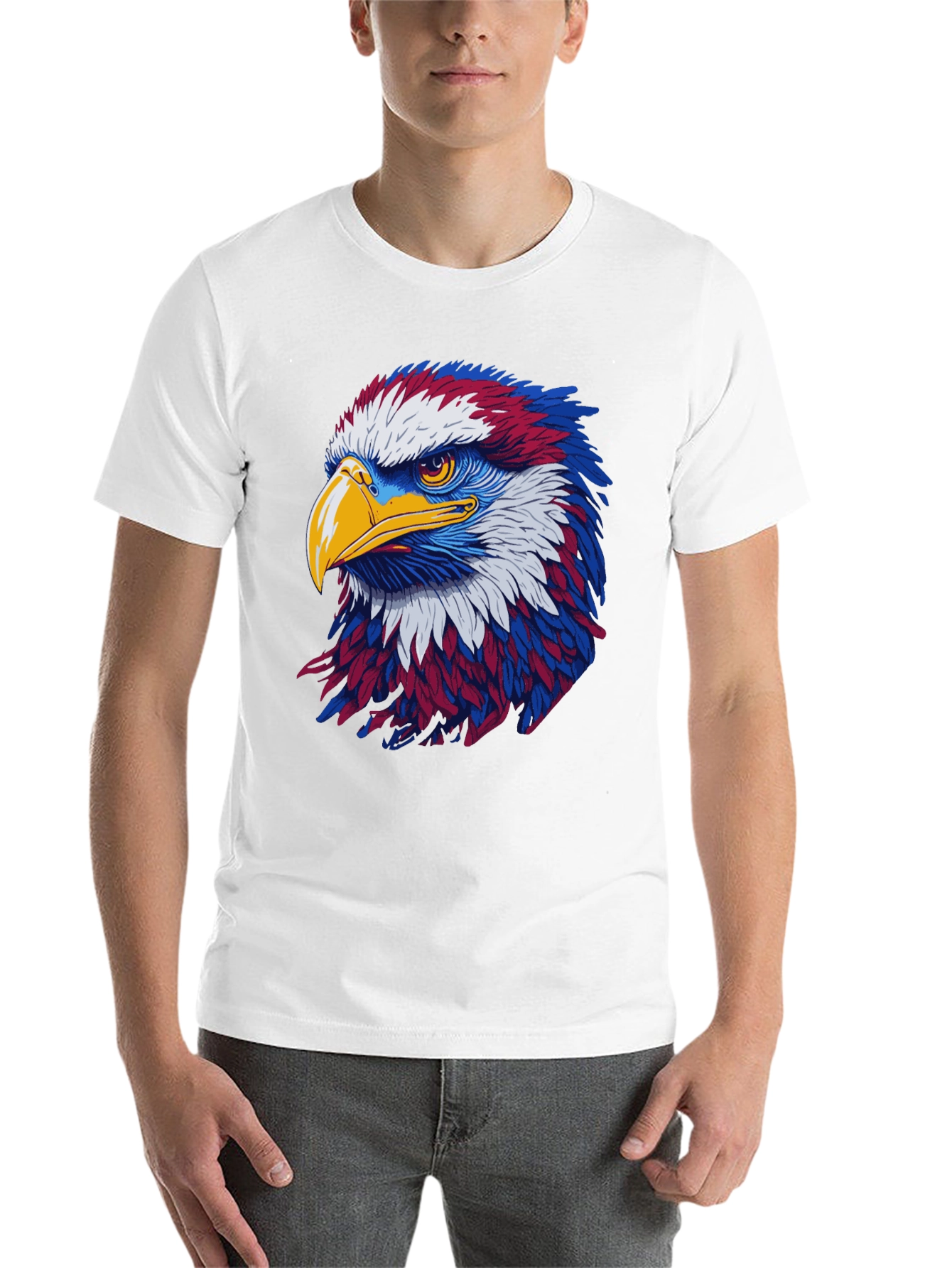 Black Patriotic Eagle Graphic Black T-Shirt view 14