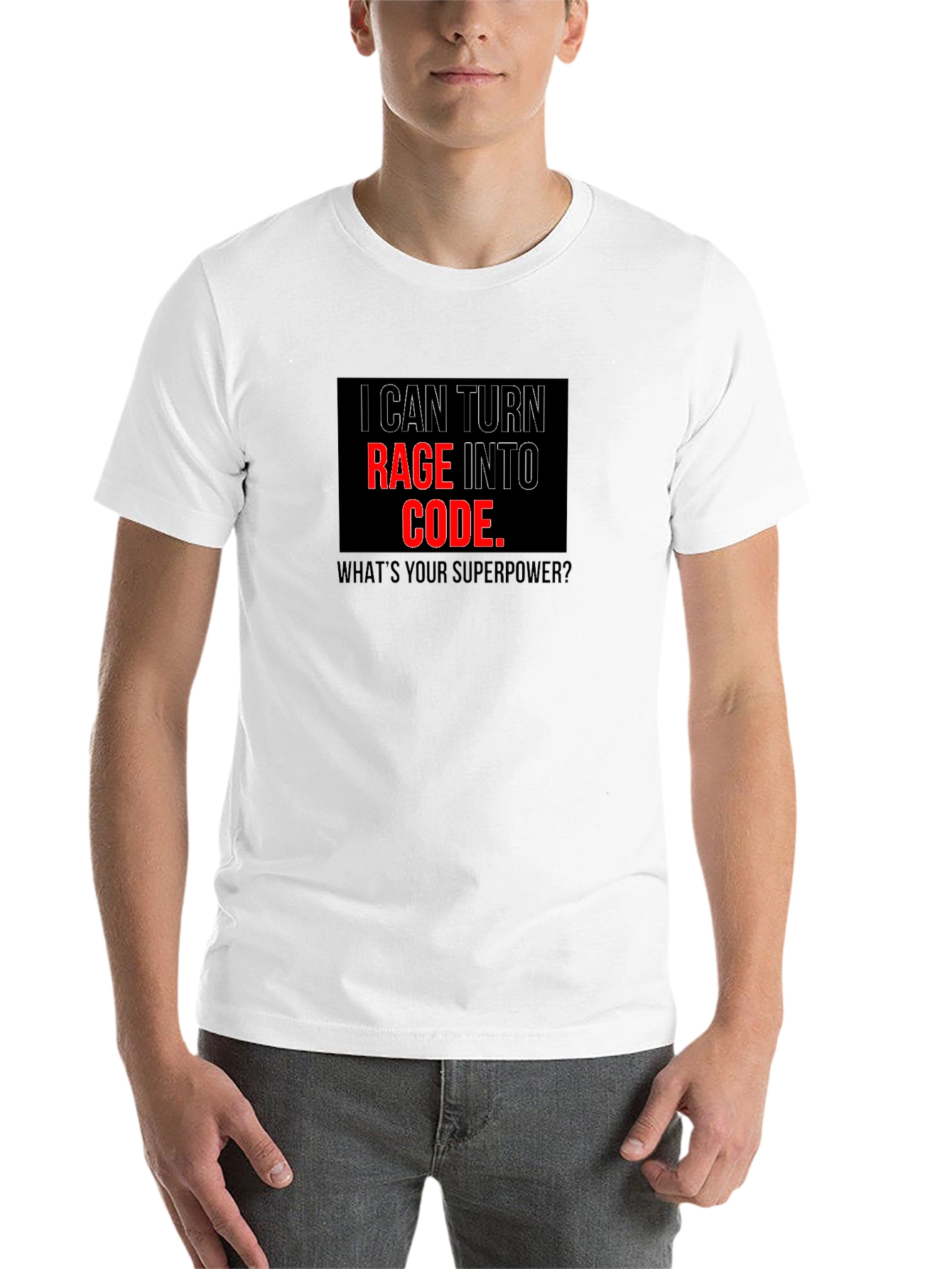 Black Rage to Code Graphic T-Shirt view 14