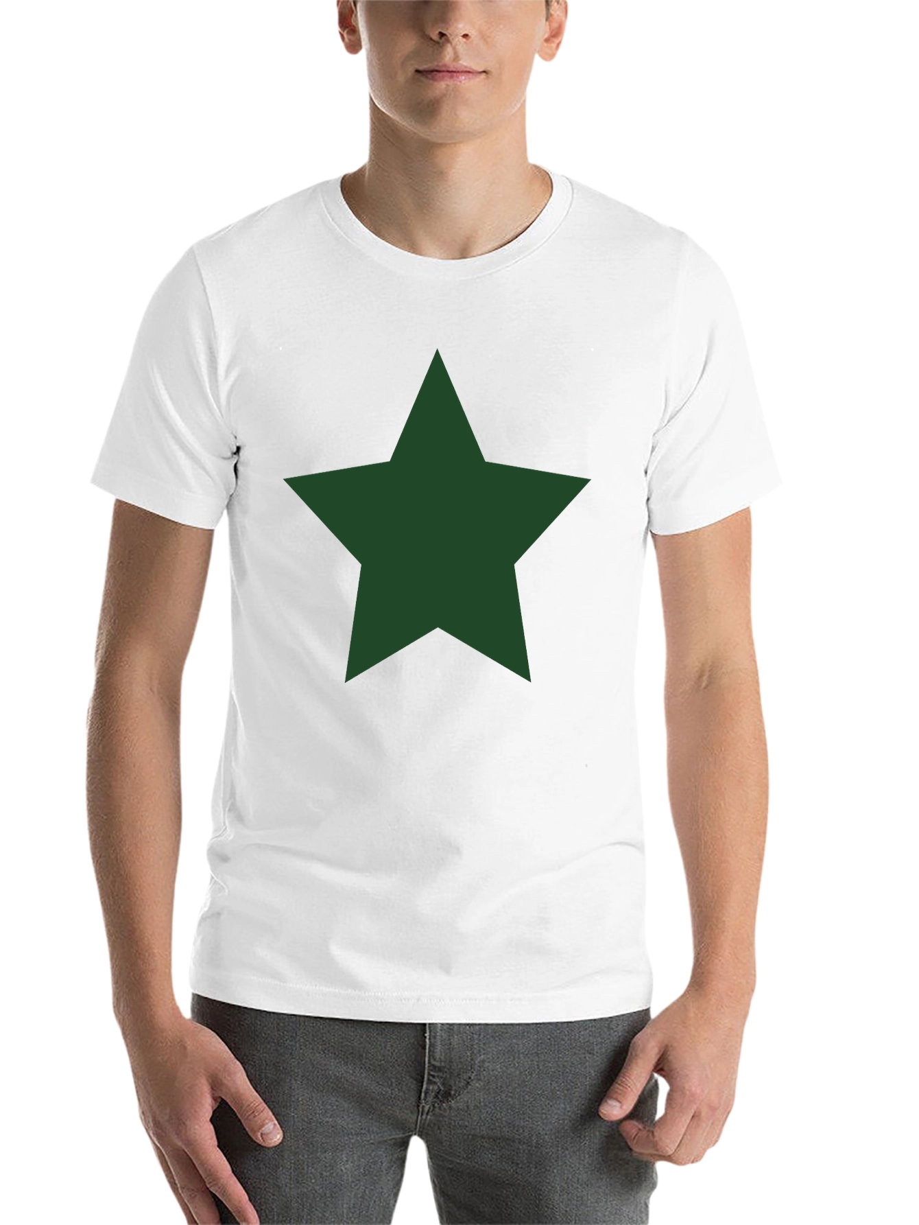 Black Star Graphic Tee - Classic Crew Neck Black T-Shirt view 14