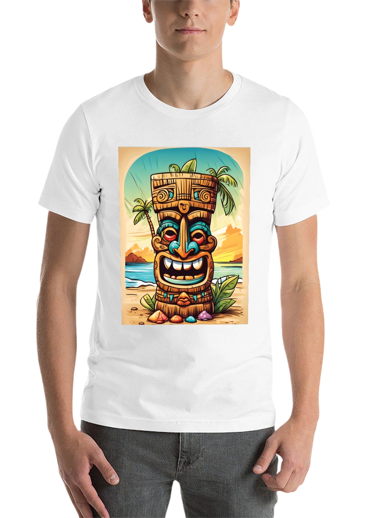 Tropical Tiki Graphic Tee - Island Vibes - 14